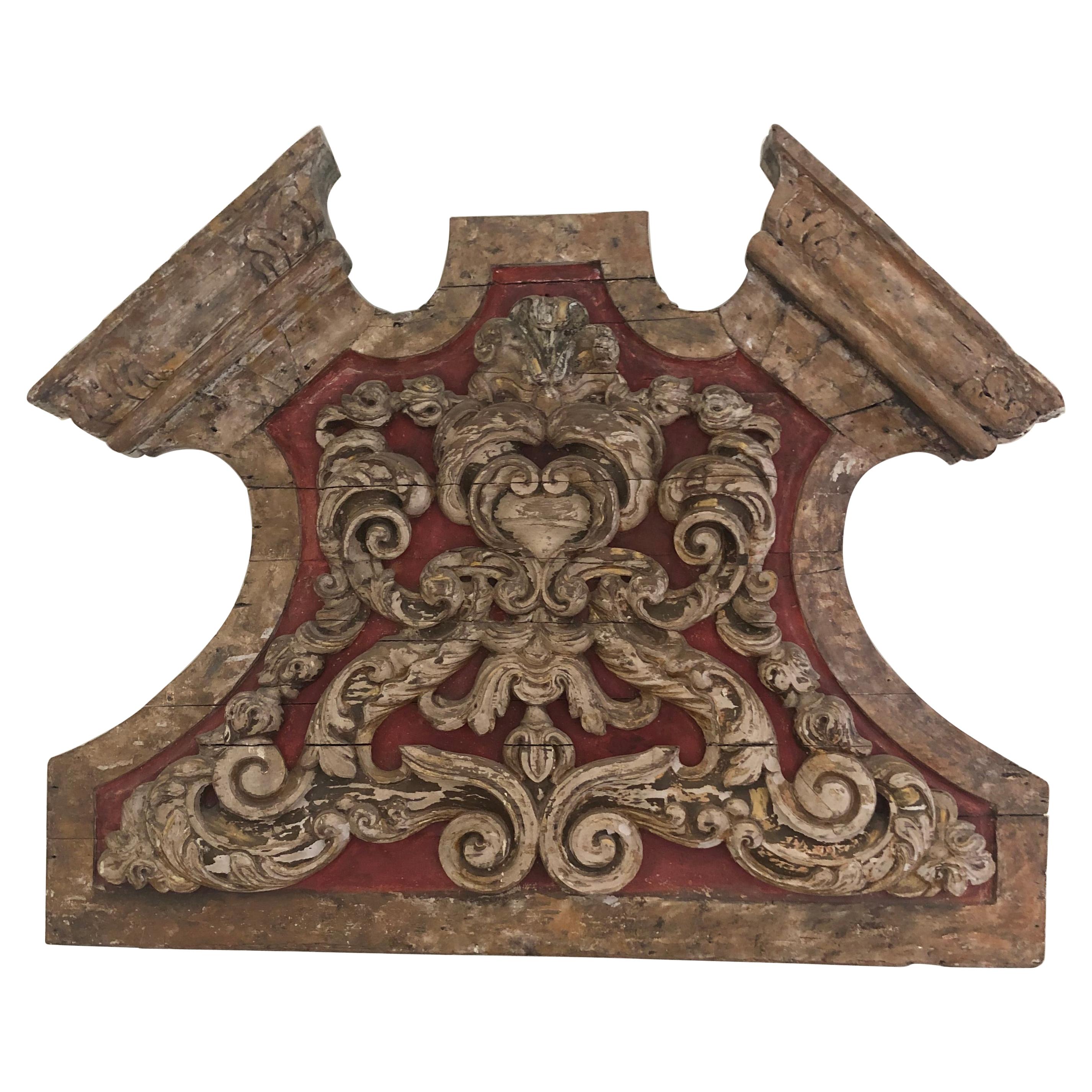 Monumental One of a Kind 19th Century Architectural Fragment Wall Sculpture