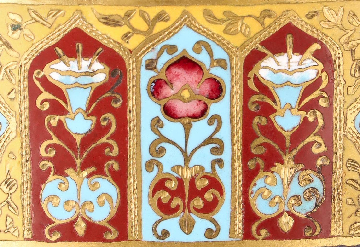 MONUMENTAL ONYX AND GILT BRONZE CUP WITH POLYCHROME ENAMELS, Napoleon III, 1880 For Sale 3