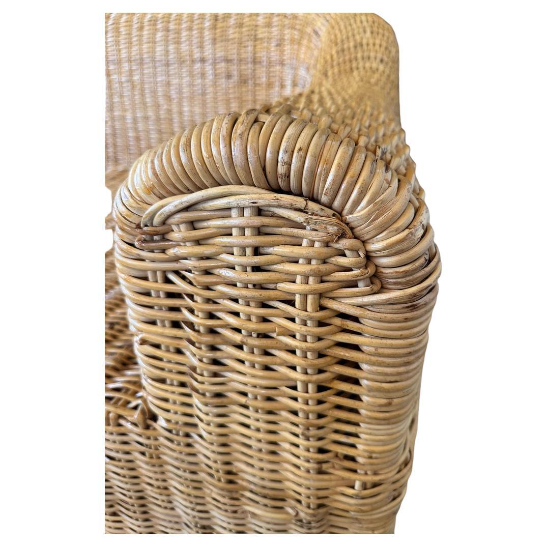 Monumental Organic Modern Rattan Weave “Jennifer” Sofa by Michael Taylor 10