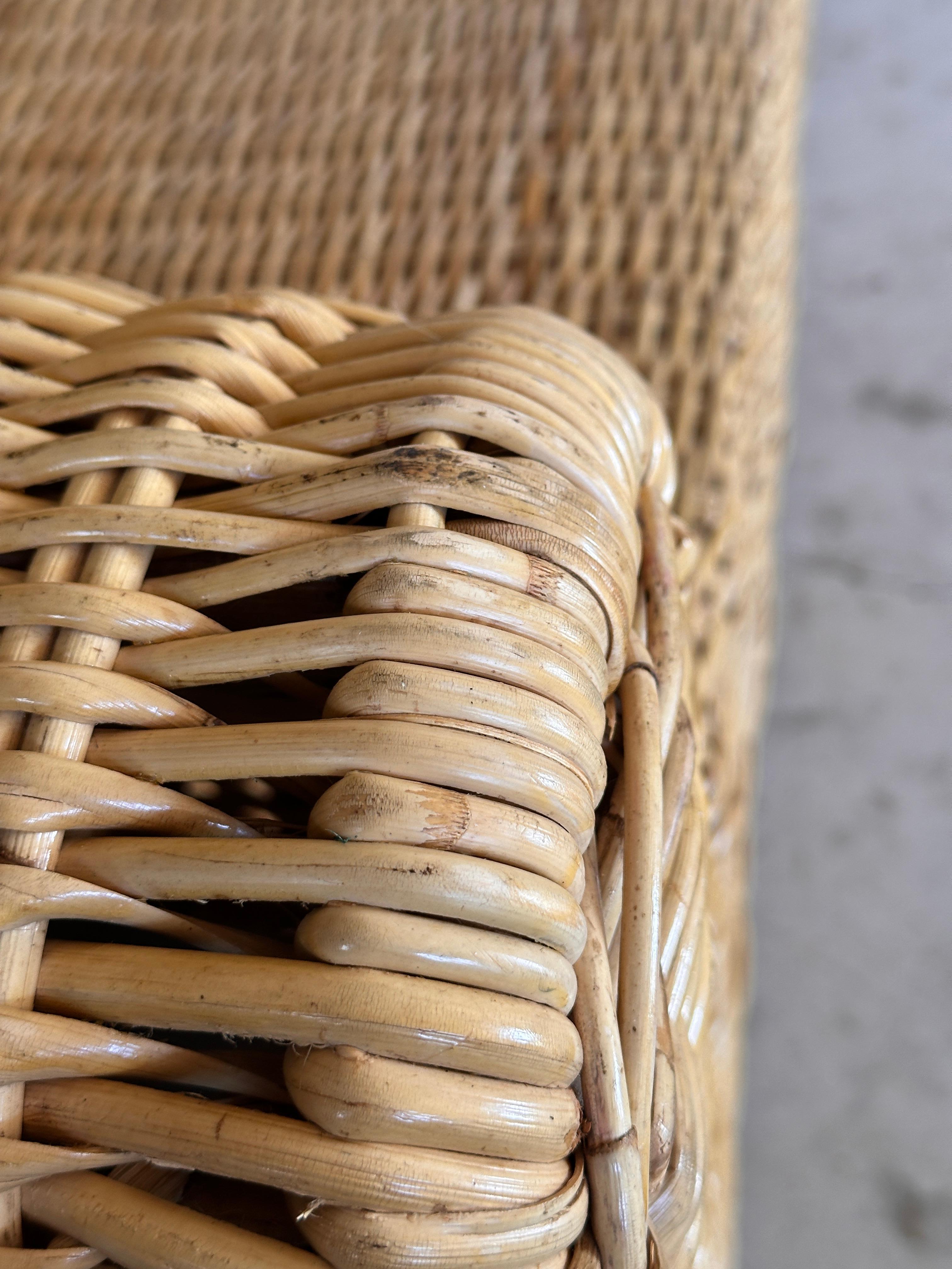 Monumental Organic Modern Rattan Weave “Jennifer” Sofa by Michael Taylor 12