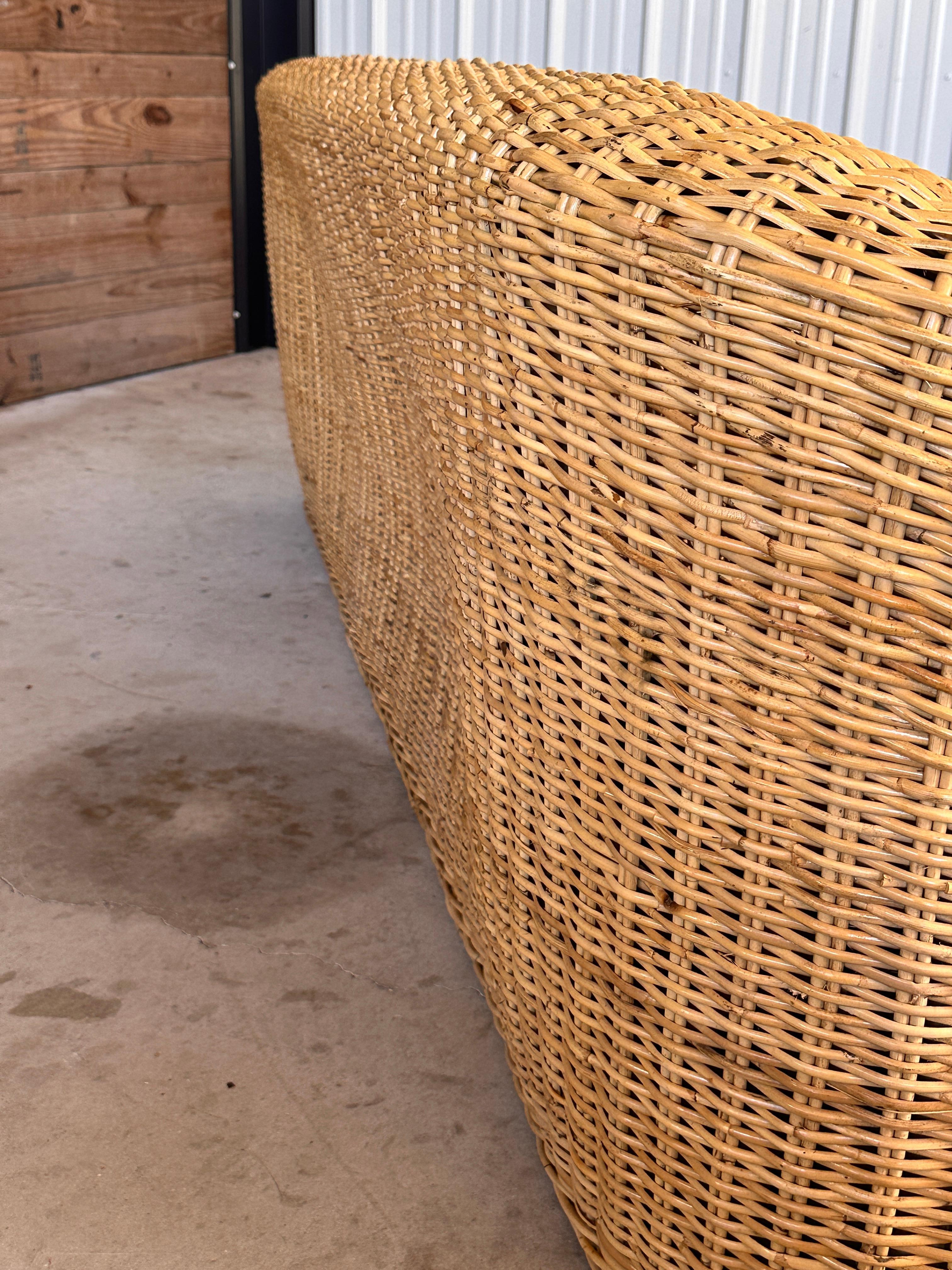 Monumental Organic Modern Rattan Weave 