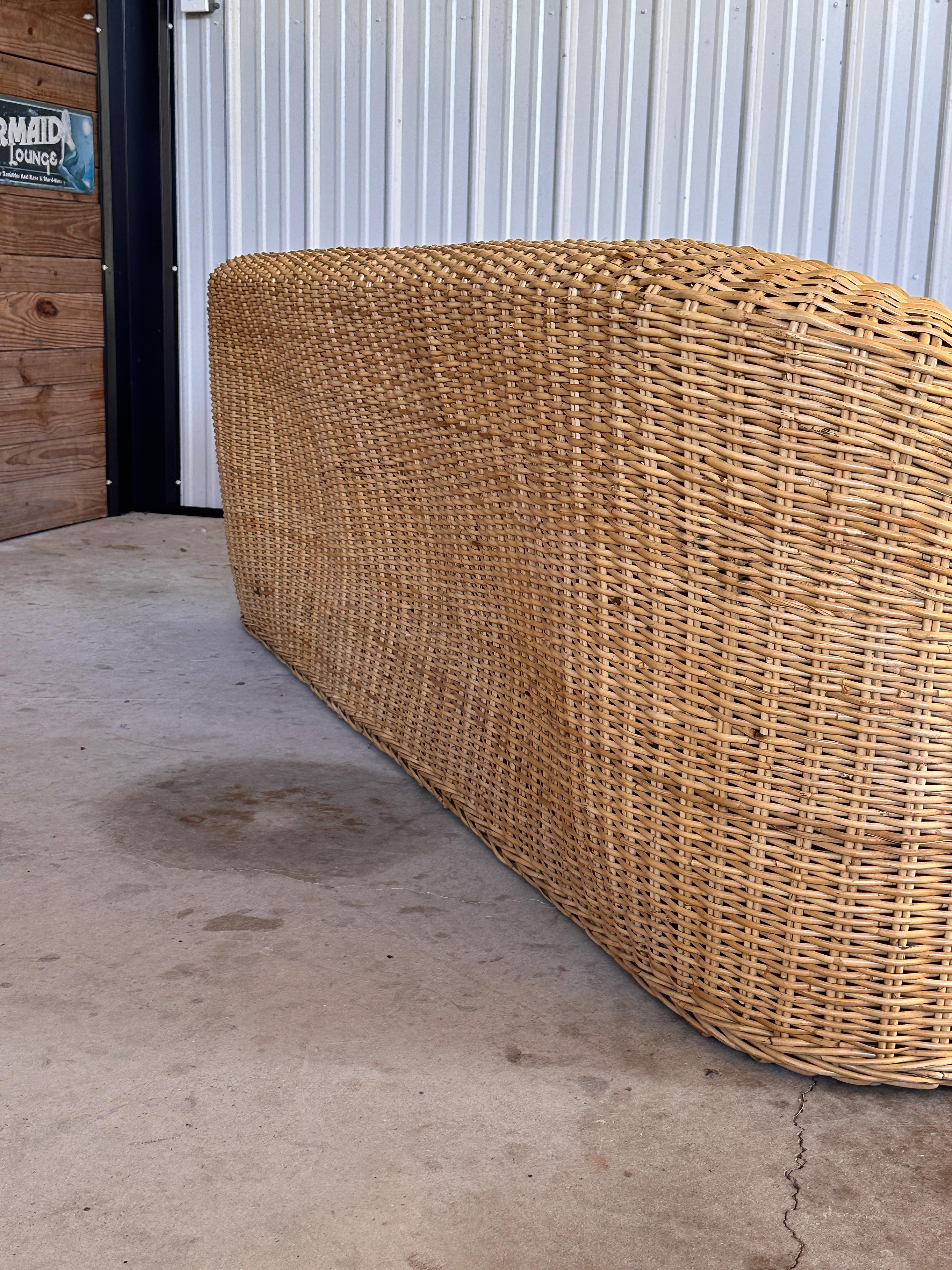Monumental Organic Modern Rattan Weave 
