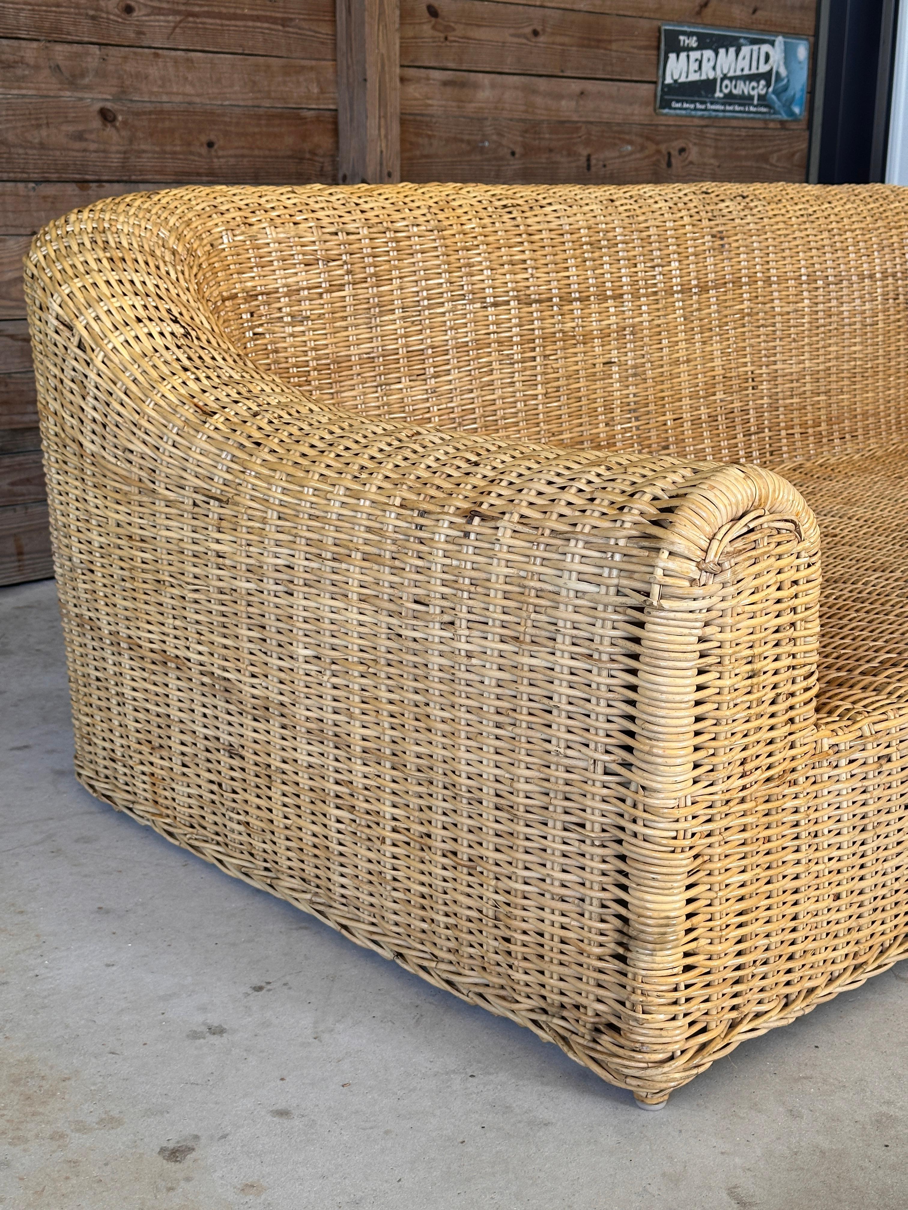 Monumental Organic Modern Rattan Weave 