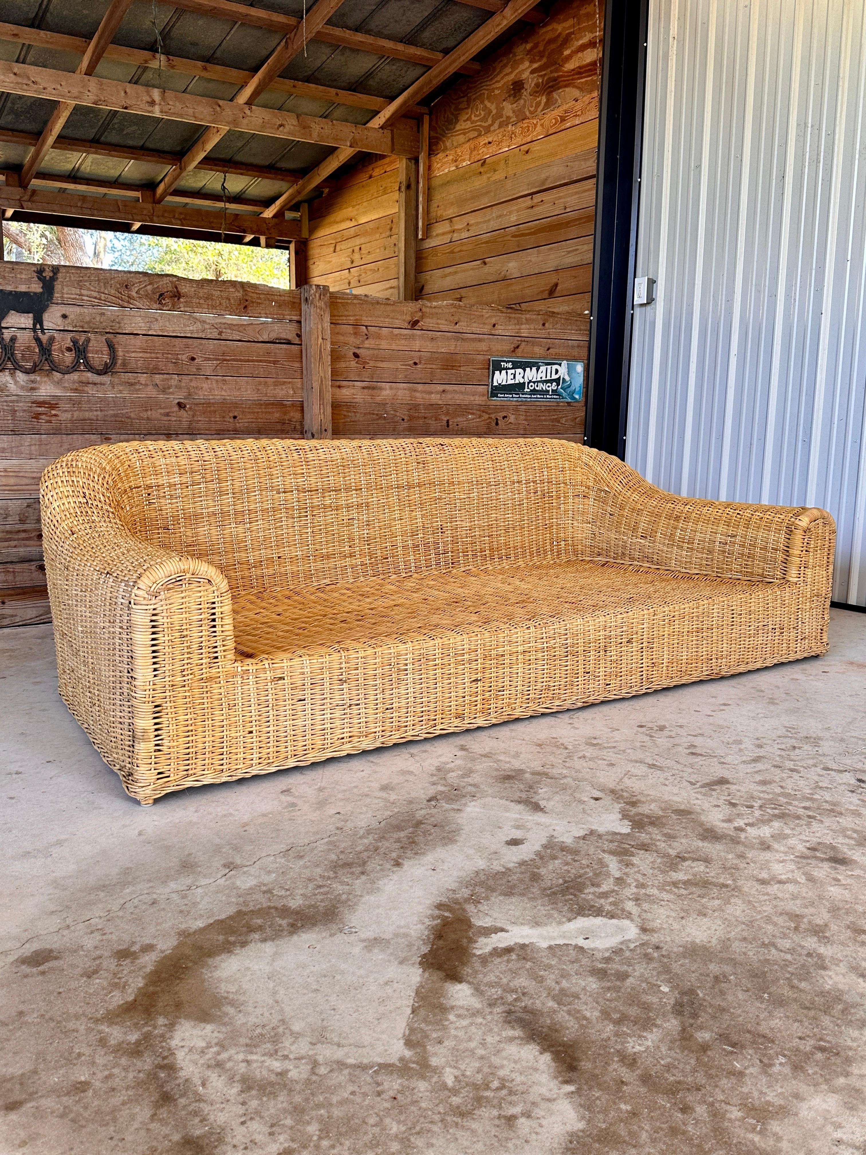 Monumental Organic Modern Rattan Weave 