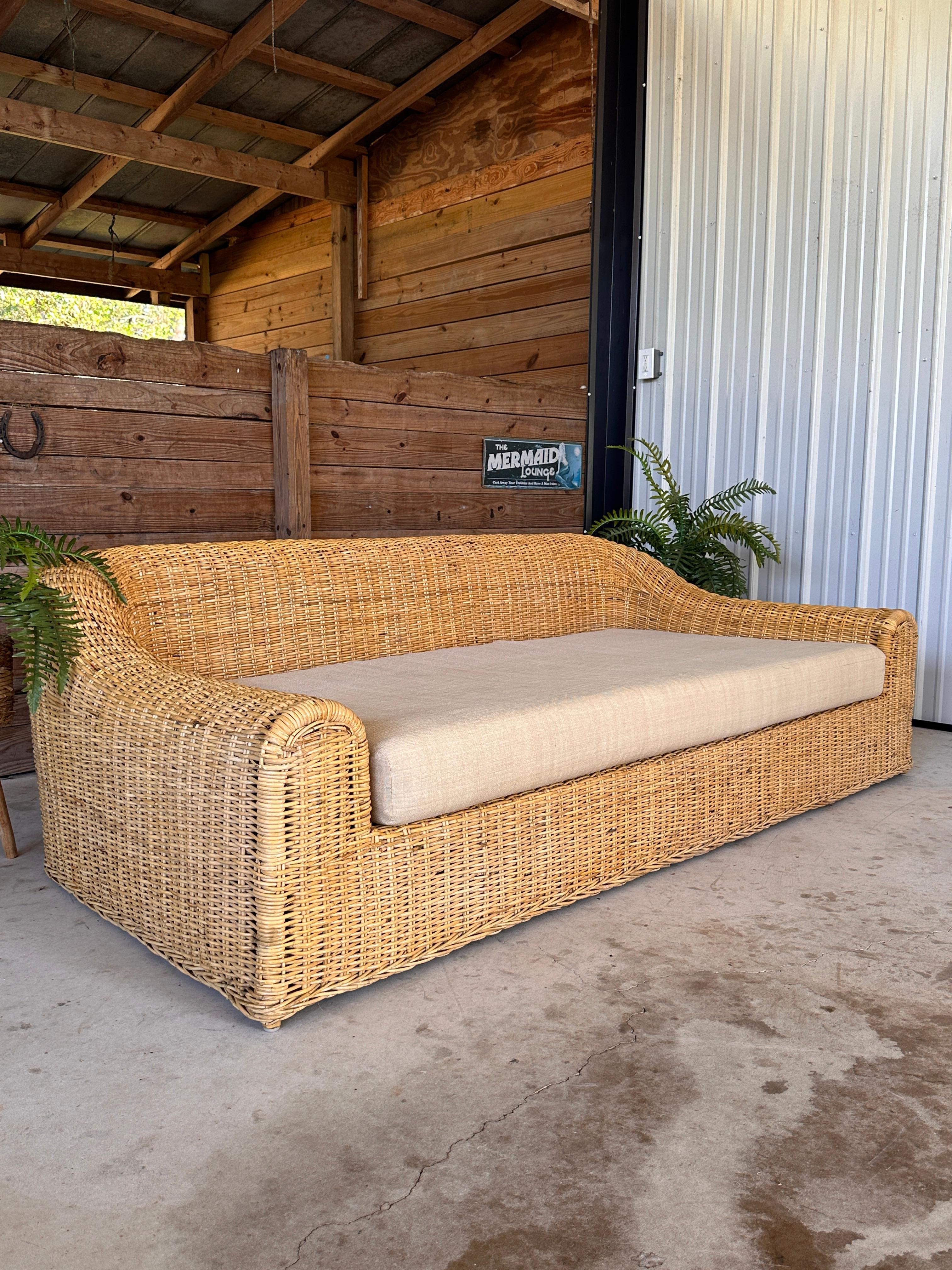 Monumental Organic Modern Rattan Weave 