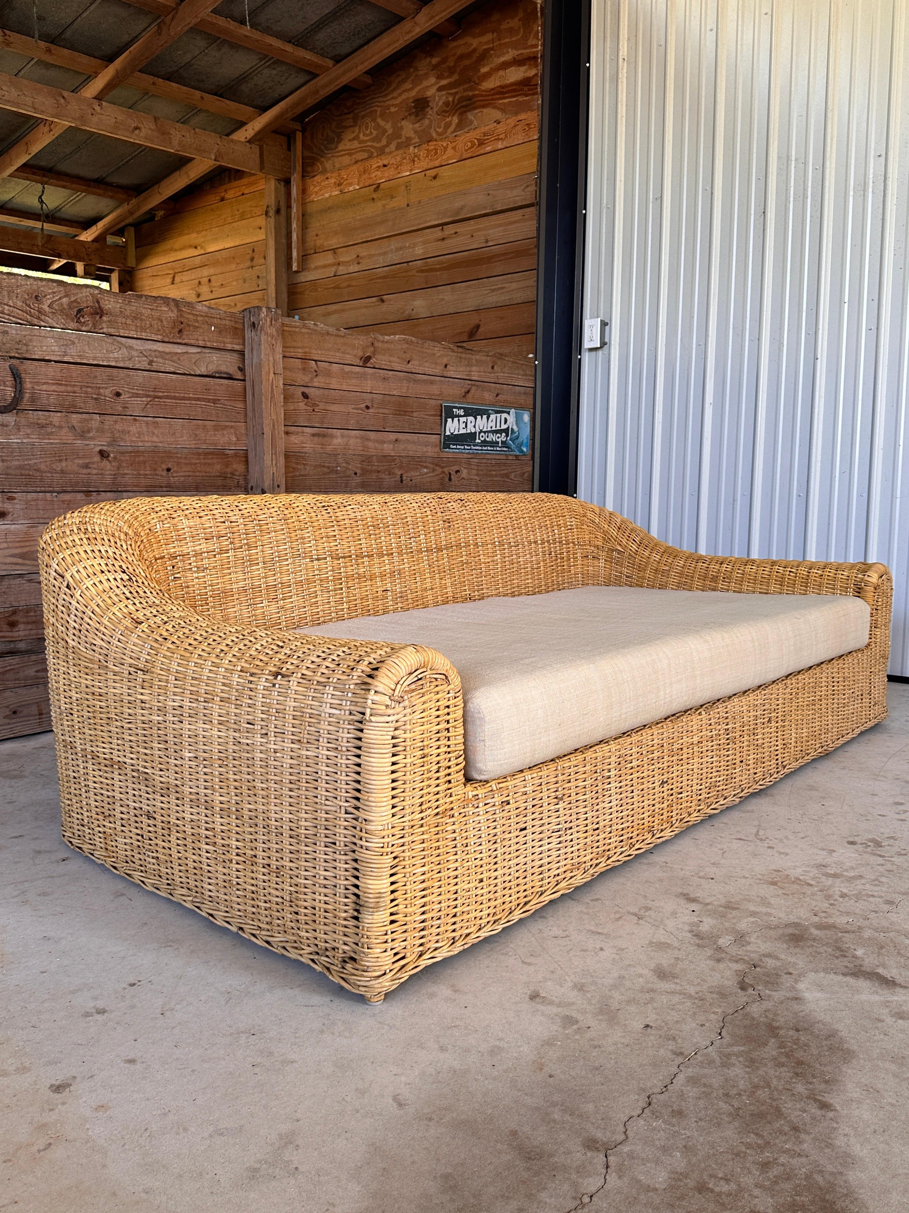 Monumental Organic Modern Rattan Weave 