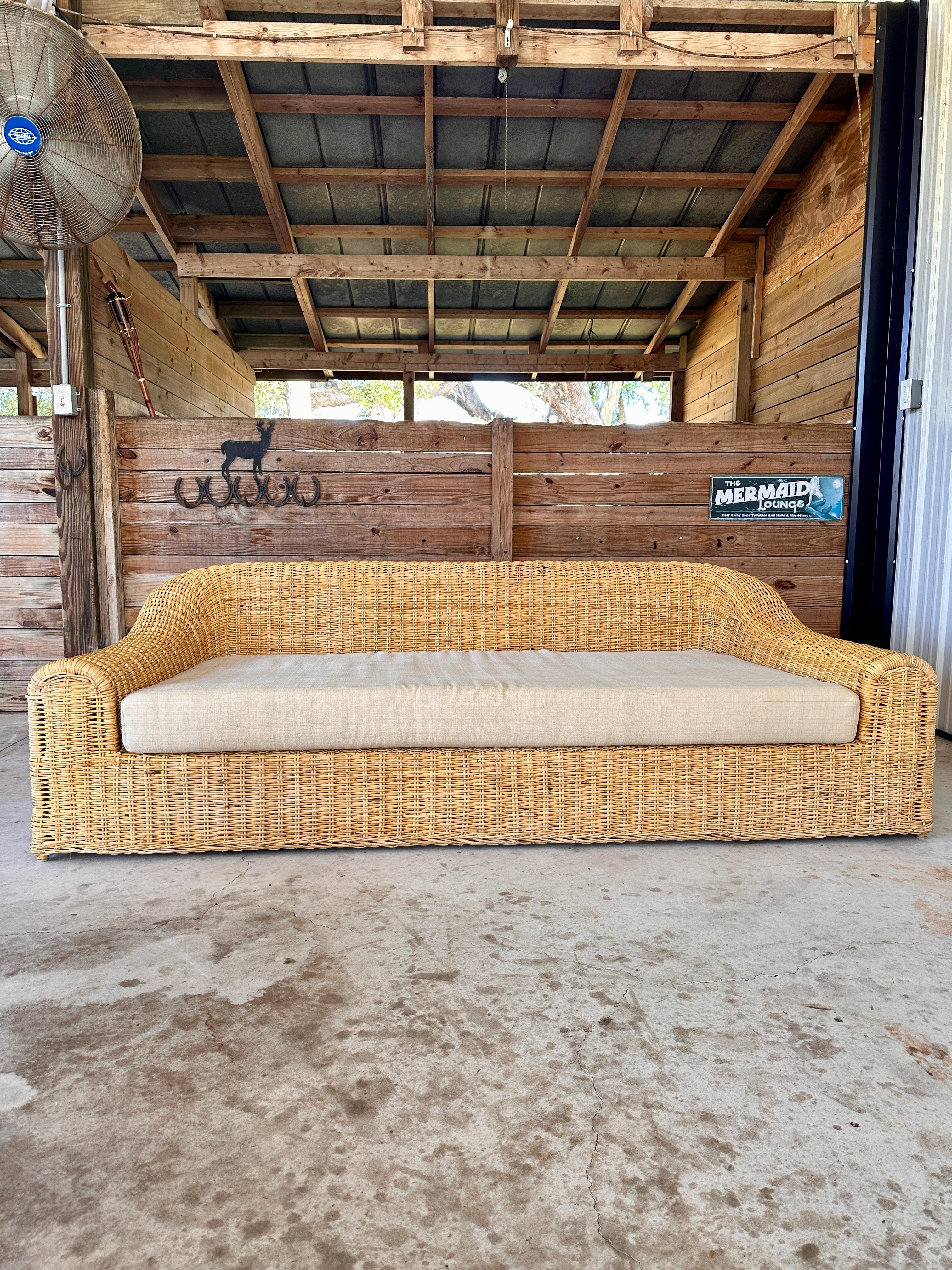 Monumental Organic Modern Rattan Weave 