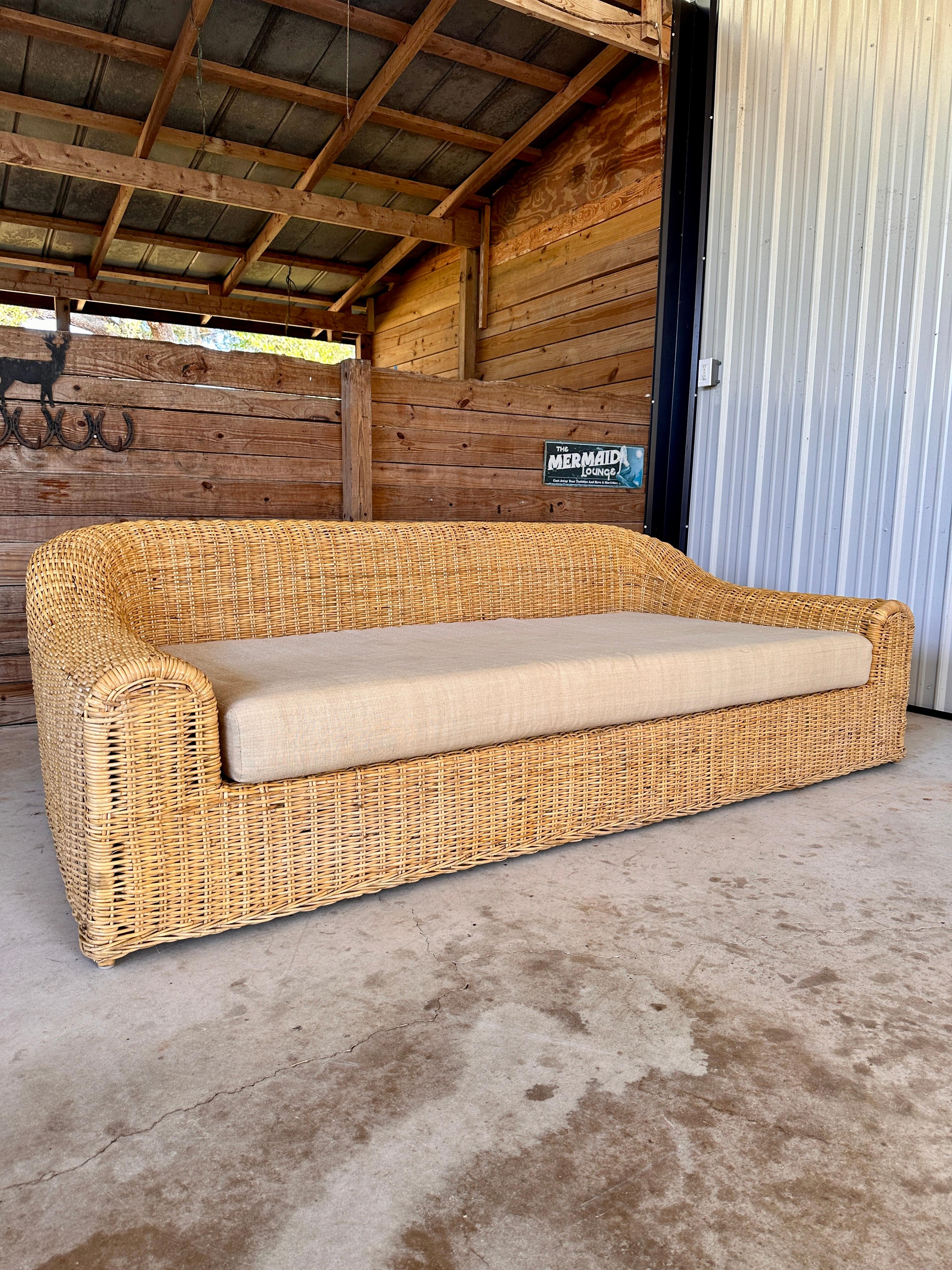 Monumental Organic Modern Rattan Weave 