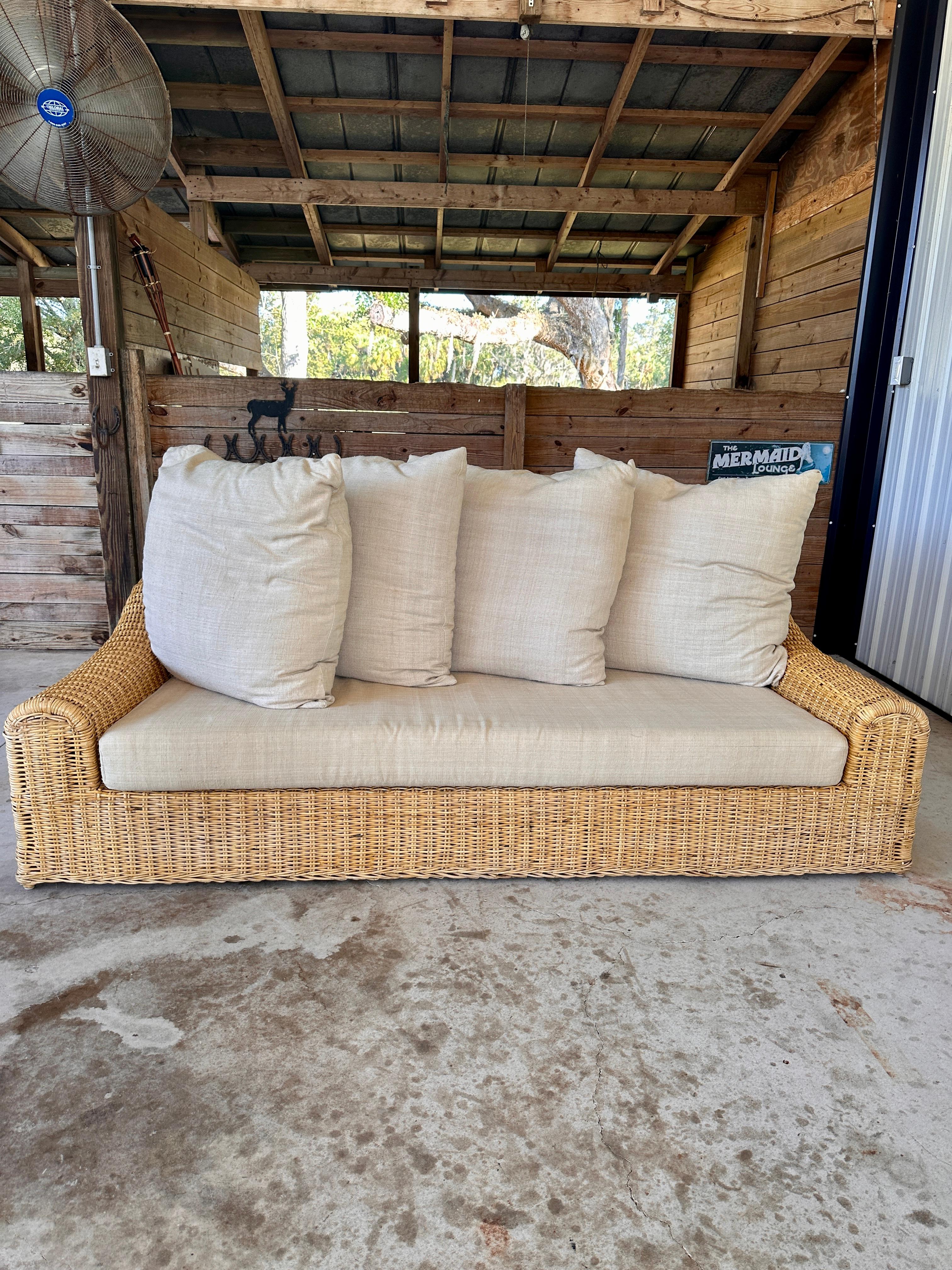 Monumental Organic Modern Rattan Weave 