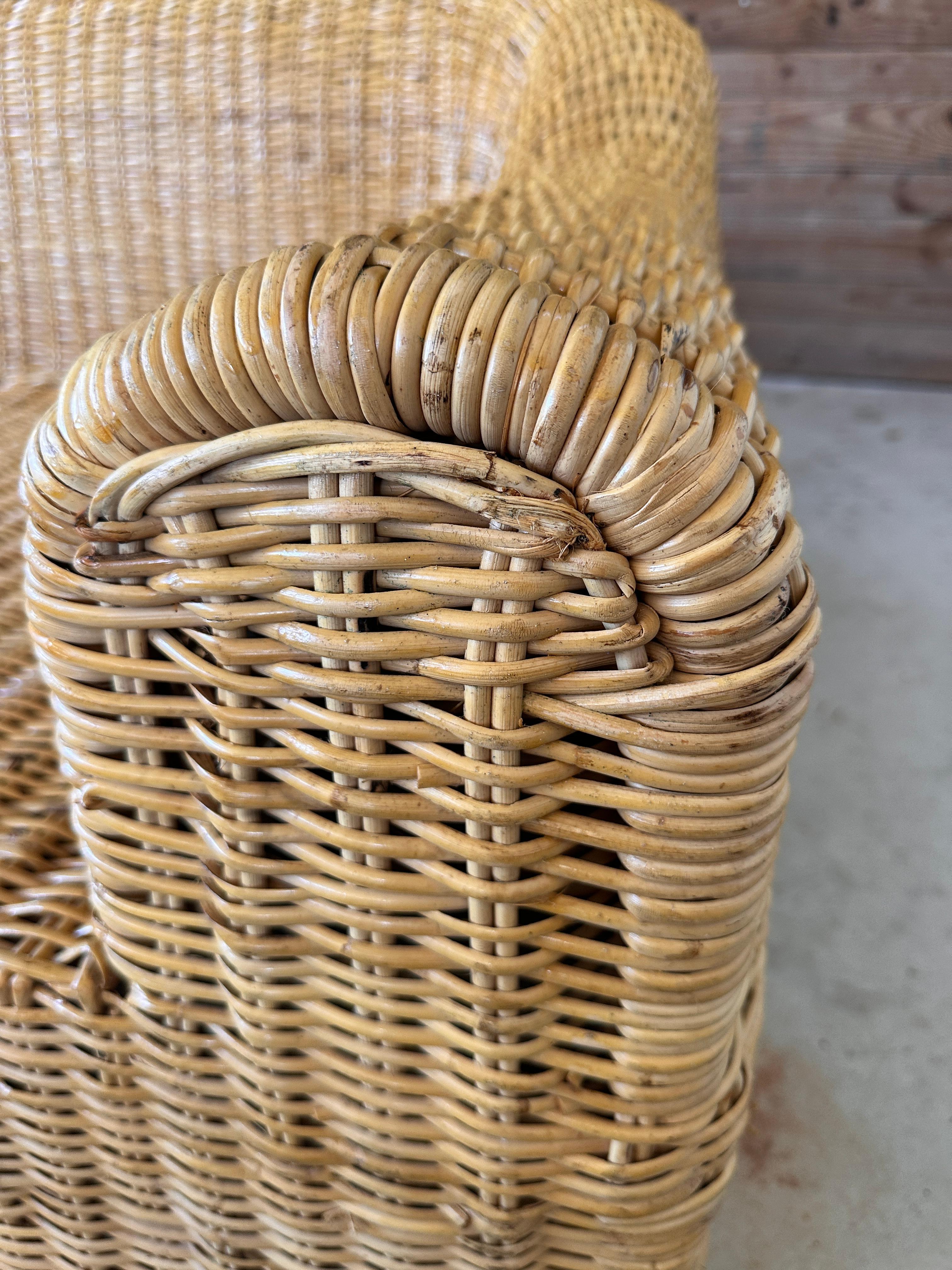 Monumental Organic Modern Rattan Weave 