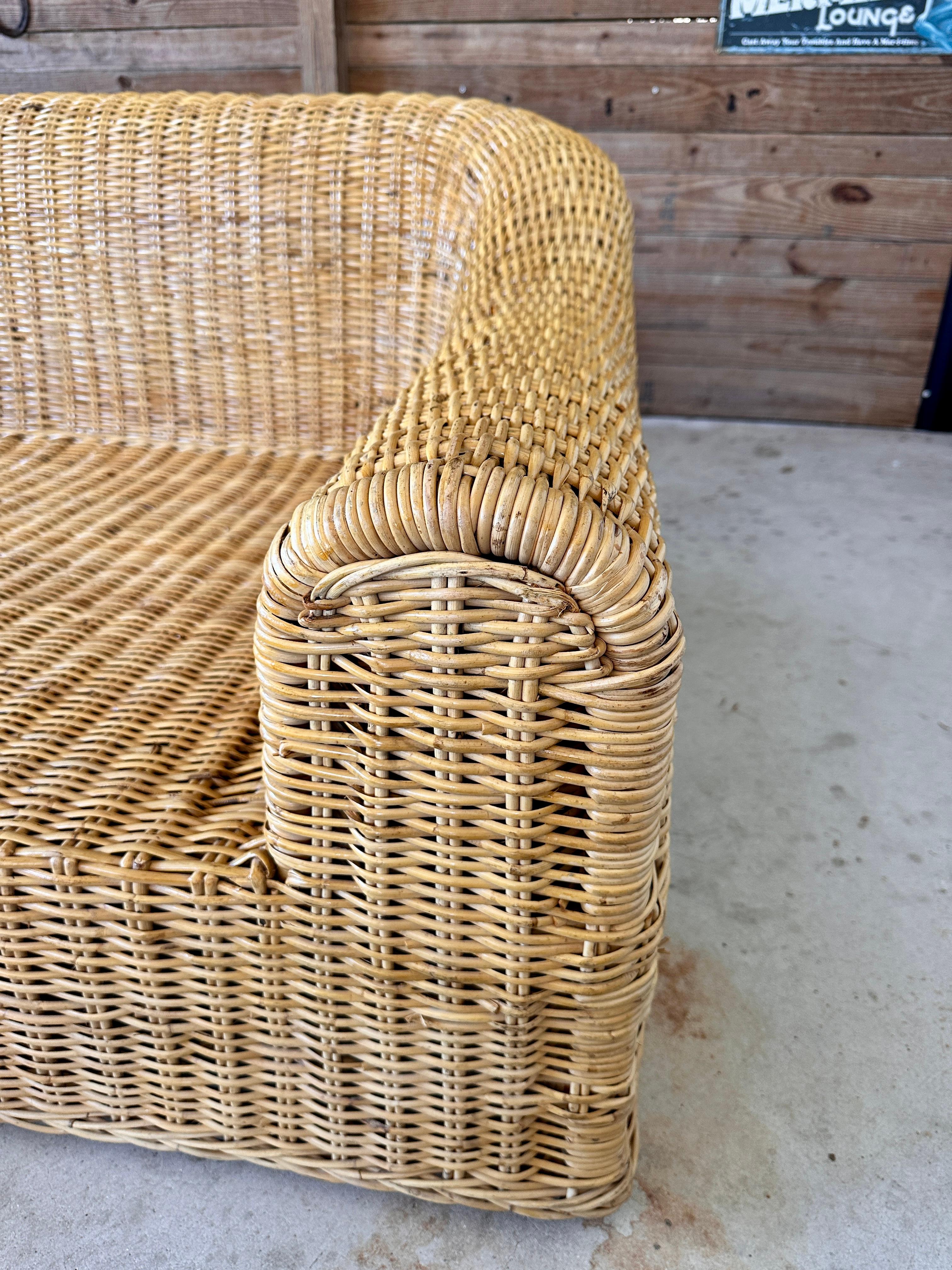 Monumental Organic Modern Rattan Weave 