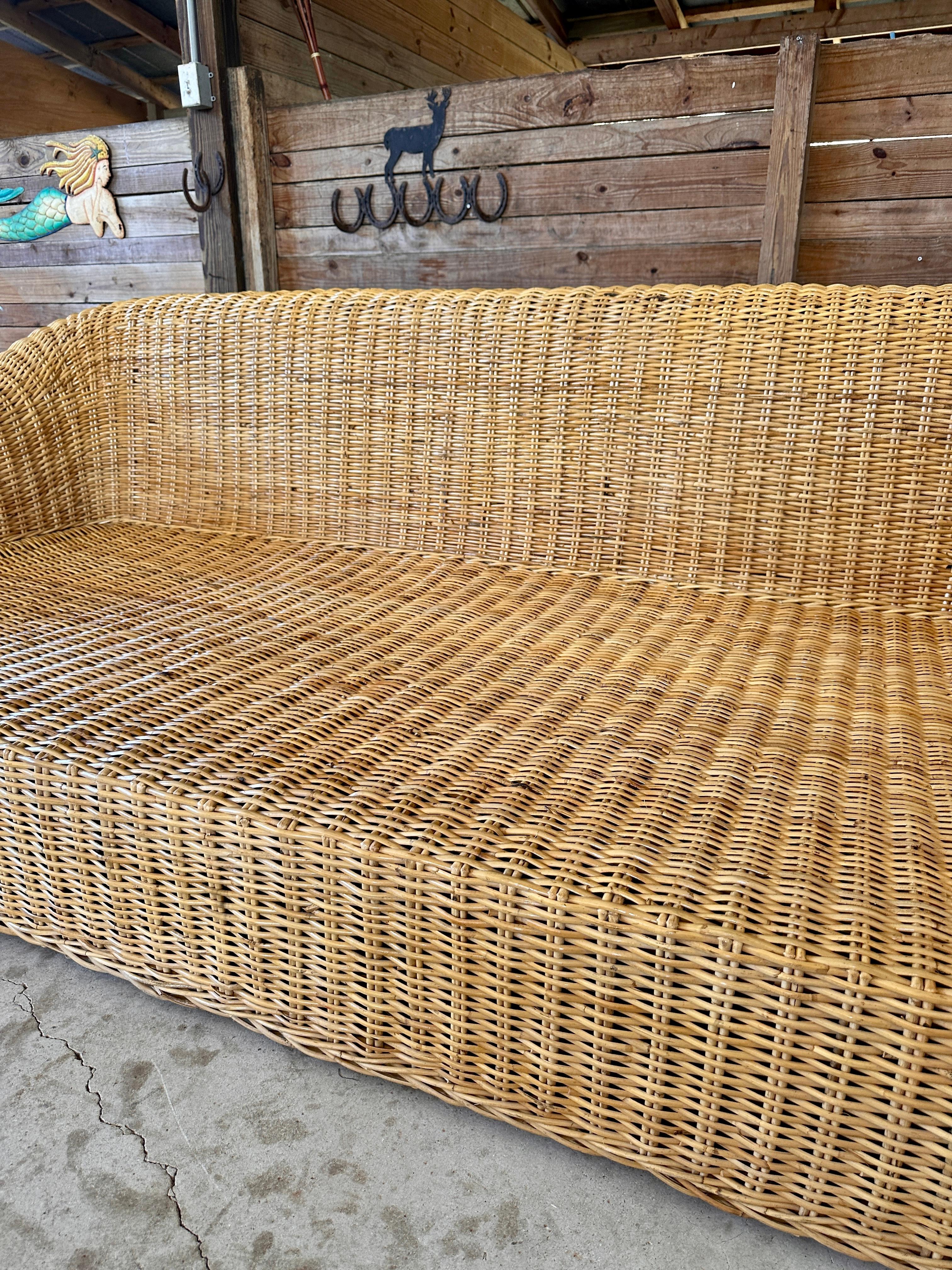 Monumental Organic Modern Rattan Weave 