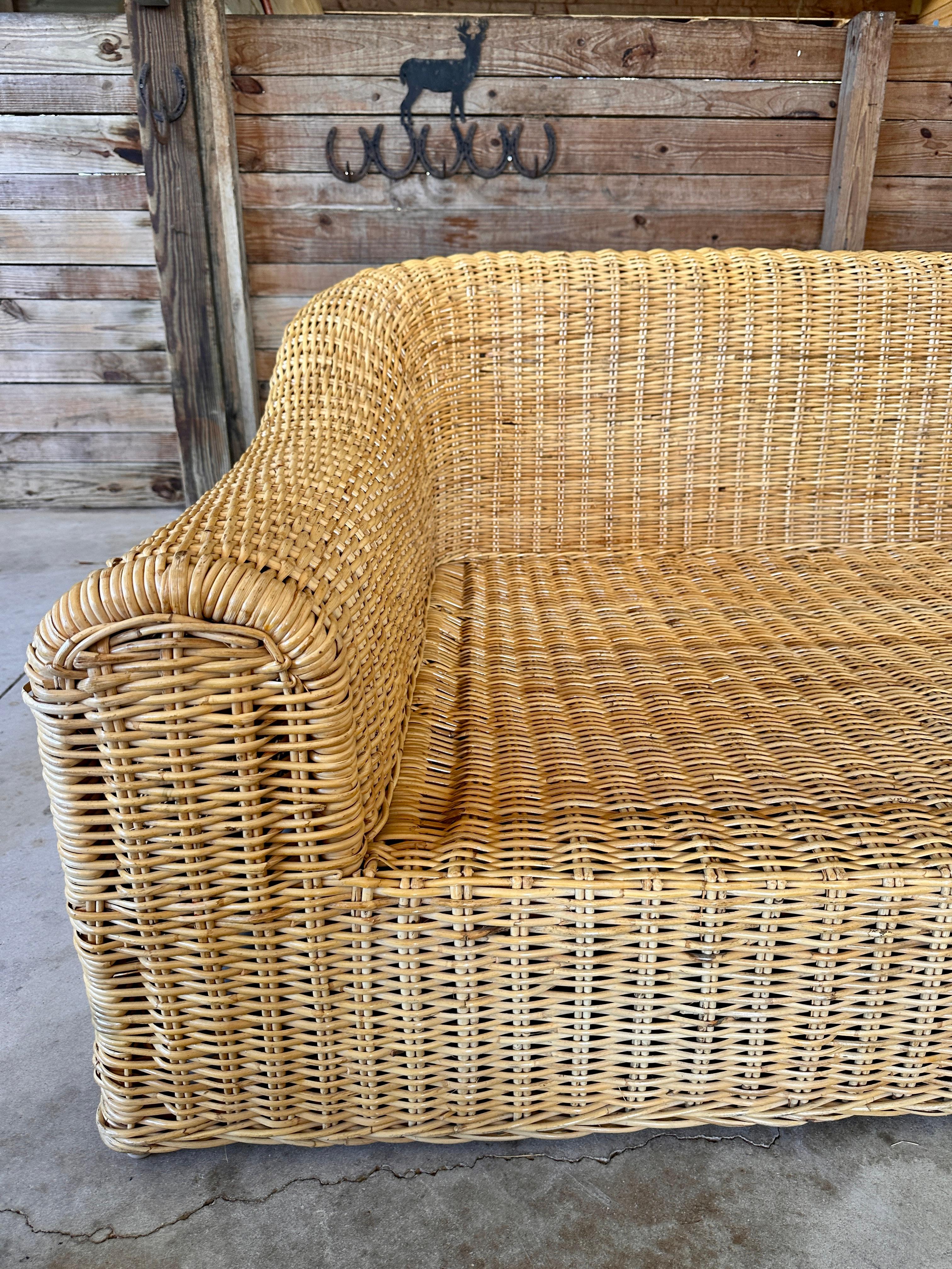Monumental Organic Modern Rattan Weave 