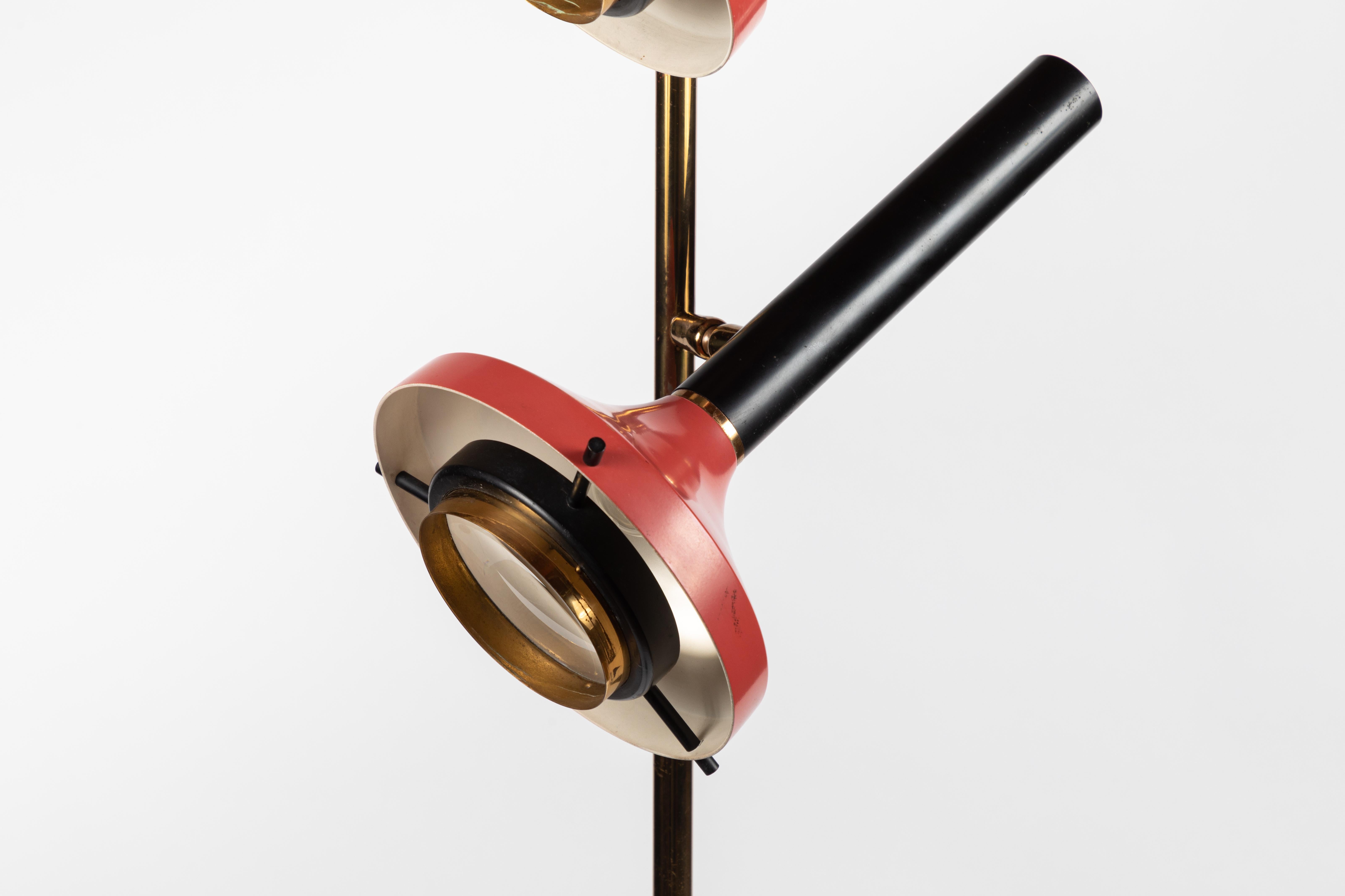 Monumental Oscar Torlasco 3-Cone Floor Lamp for Lumi, circa 1958 7