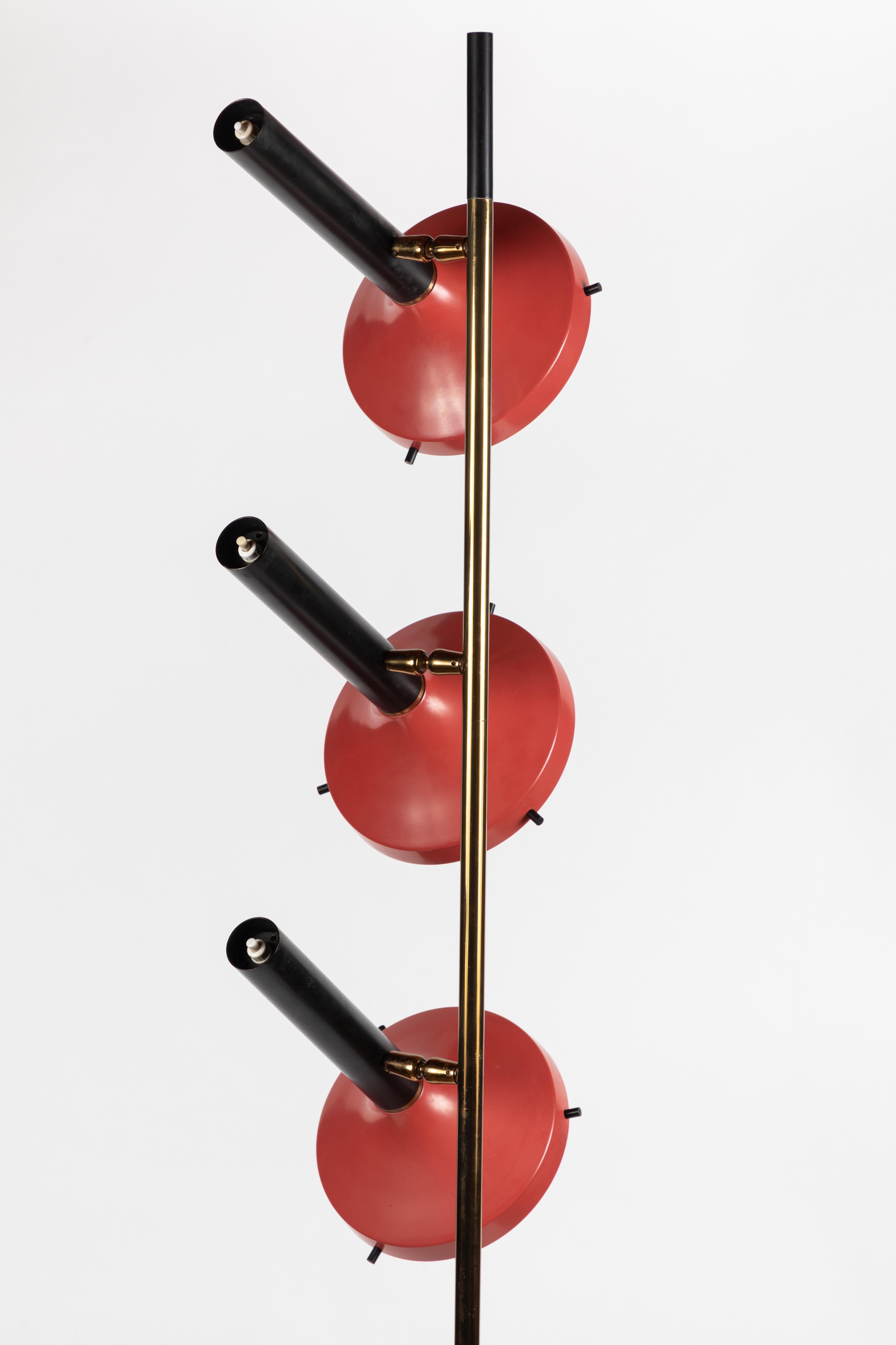 Monumental Oscar Torlasco 3-Cone Floor Lamp for Lumi, circa 1958 1