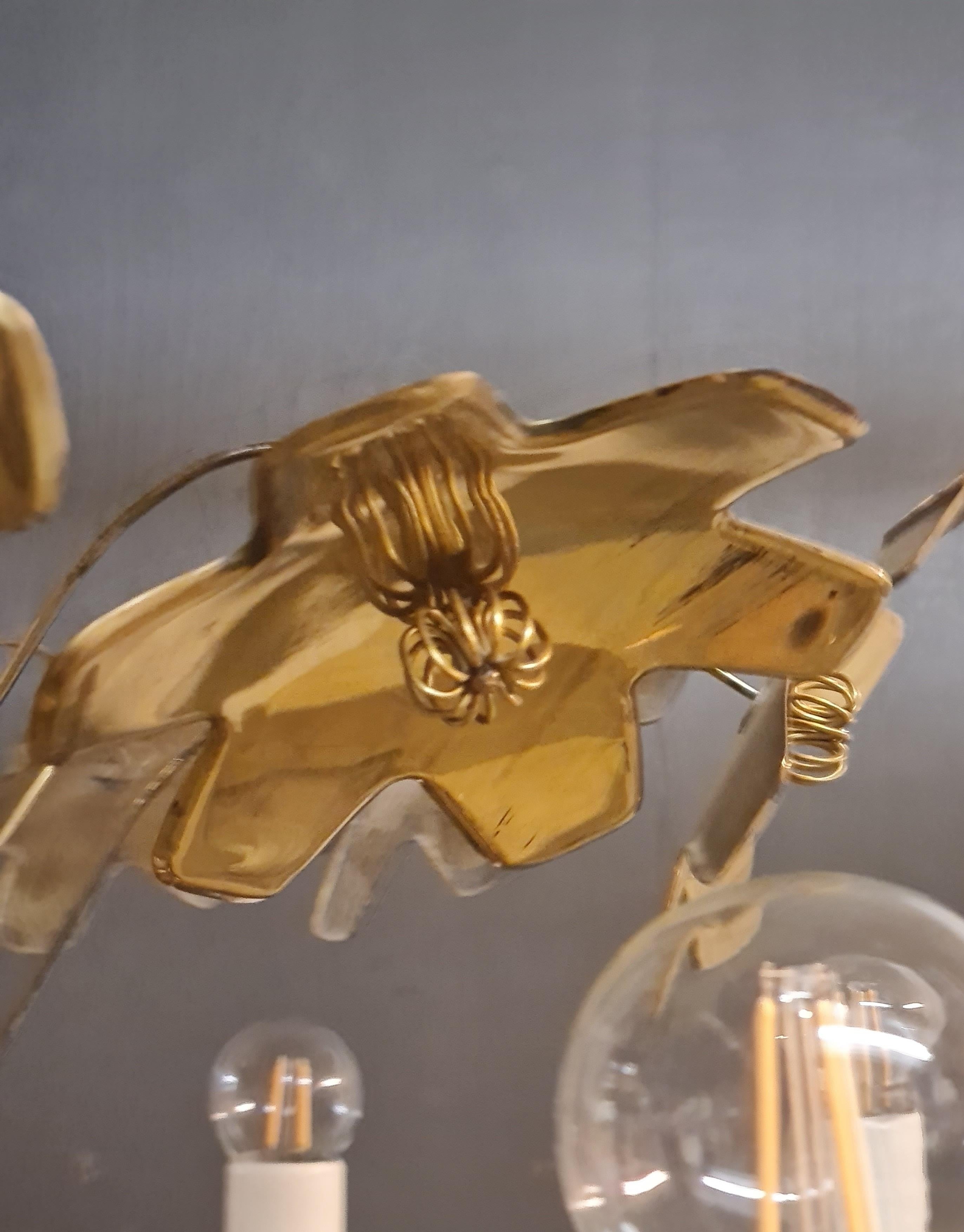 Lampada da soffitto monumentale in ottone in stile barocco di Paavo Tynell, Taito 1950s in vendita 6