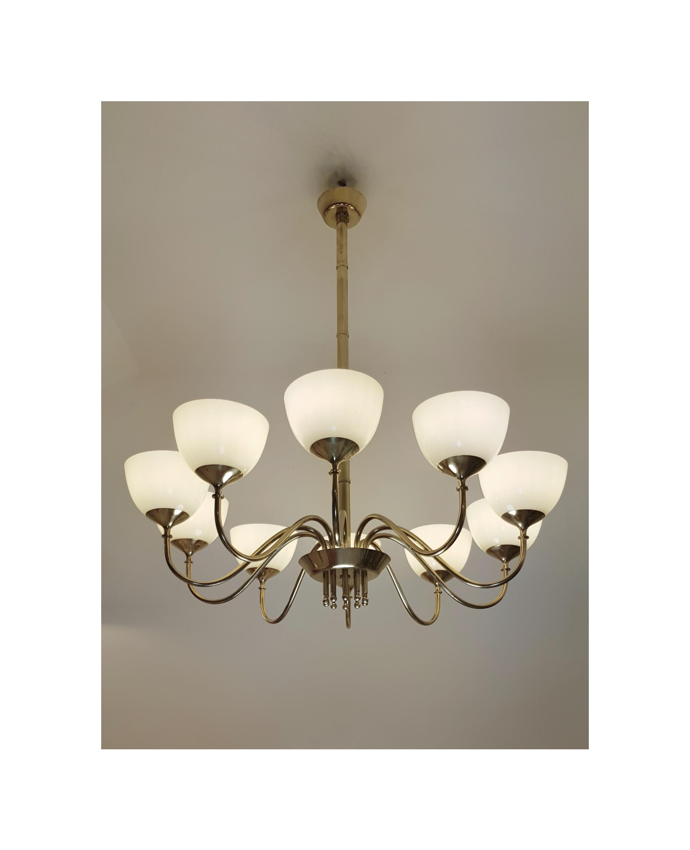 Monumental Paavo Tynell chandelier, Oy Taito Ab 1952 In Good Condition In Helsinki, FI