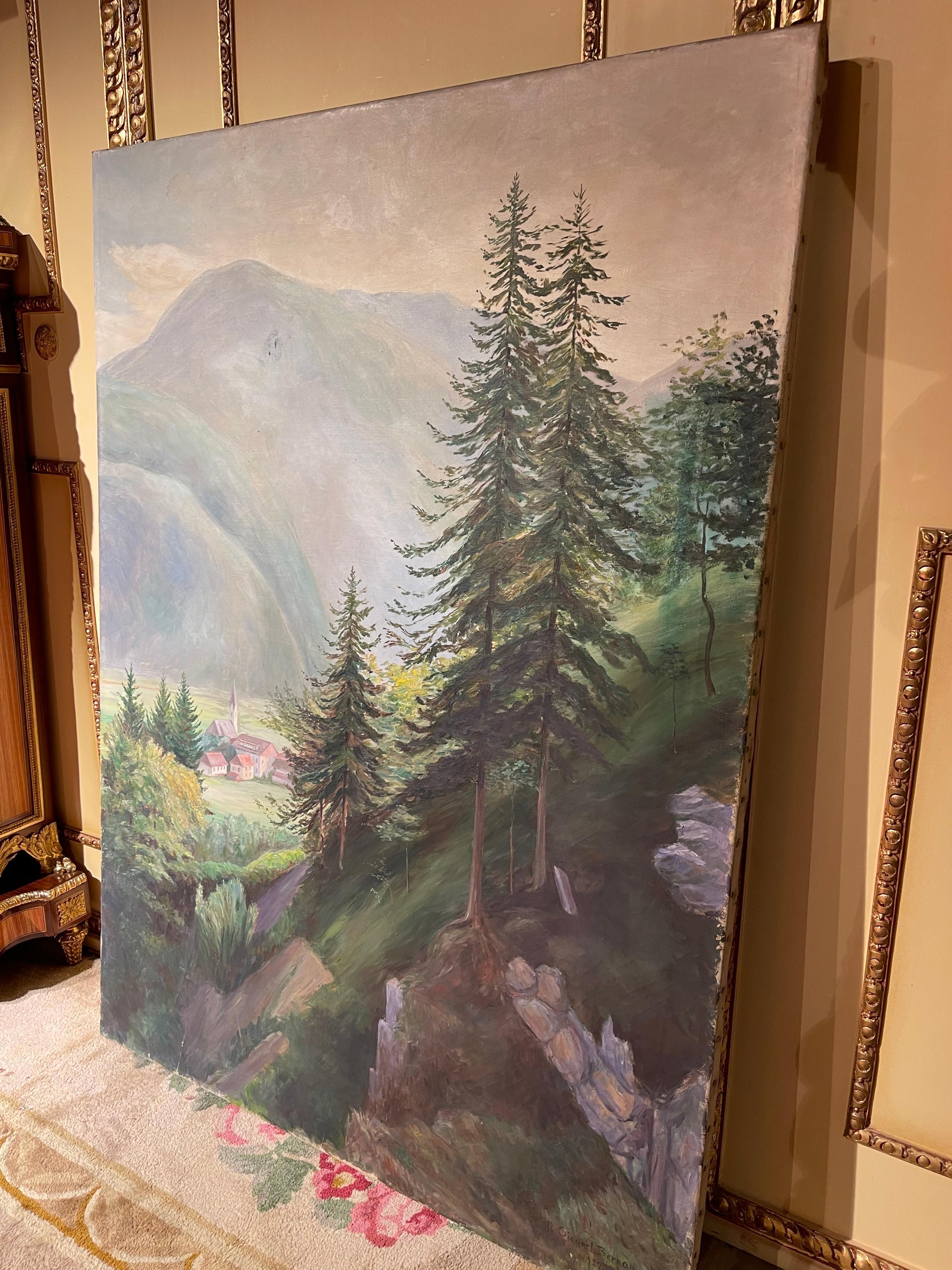 Pintura monumental, Pintura de paisaje, Alemania Alemán en venta