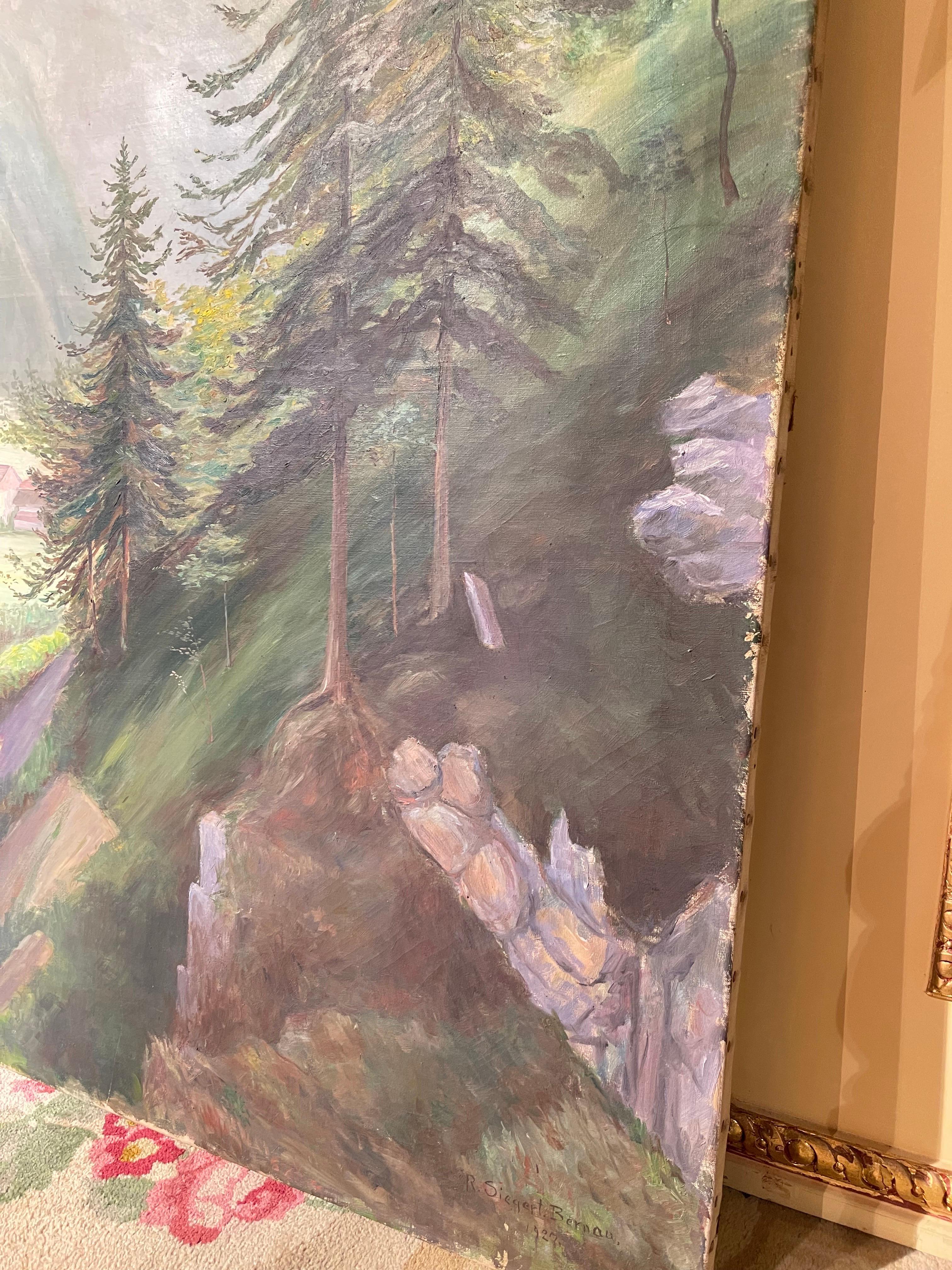 Pintura monumental, Pintura de paisaje, Alemania Pintado a mano en venta