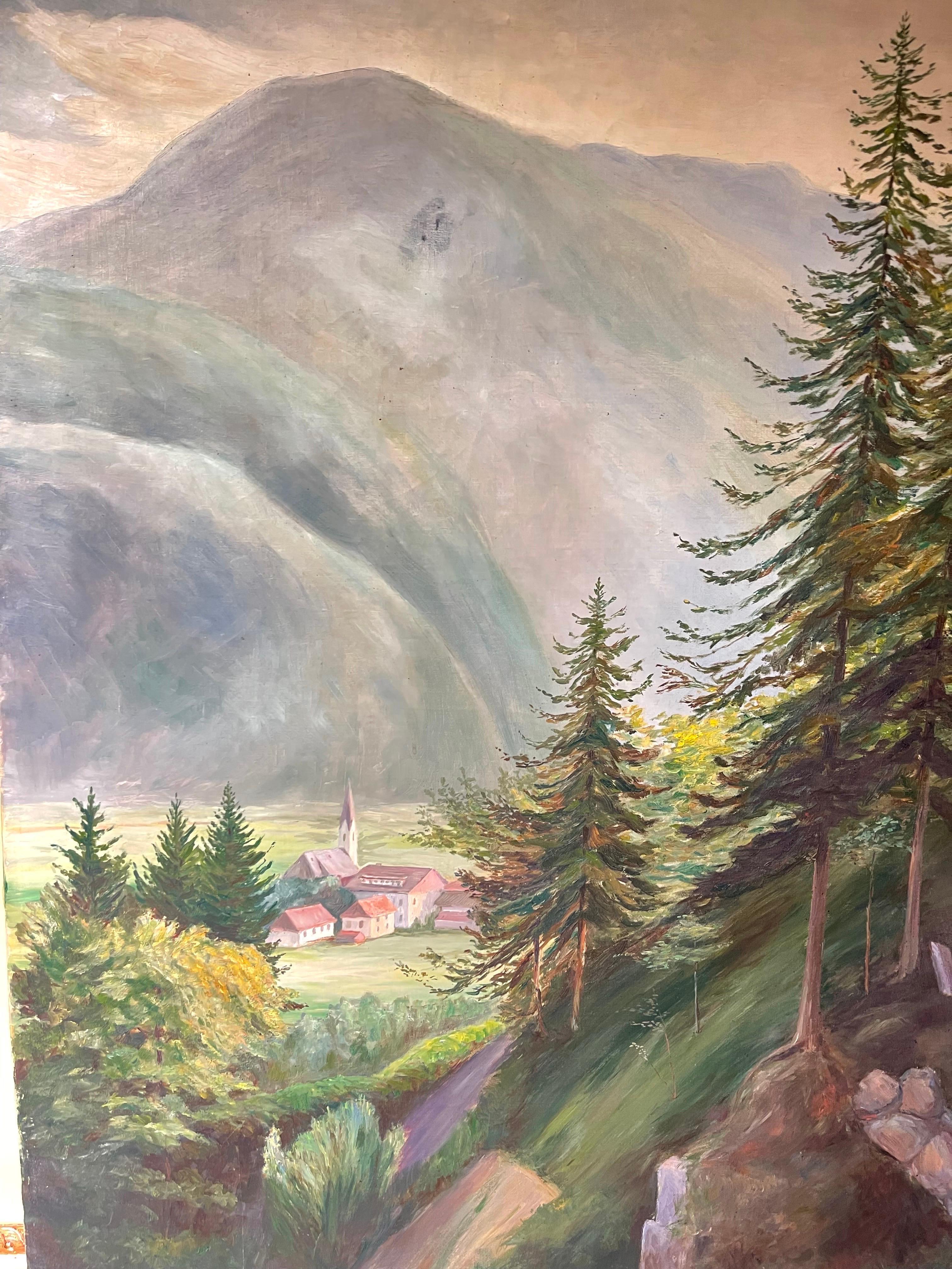 Monumentales Gemälde, Landschaftsgemälde, Deutschland (Frühes 20. Jahrhundert) im Angebot