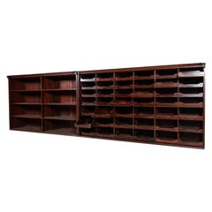 Monumental Pair English Mahogany Haberdashery Cabinets