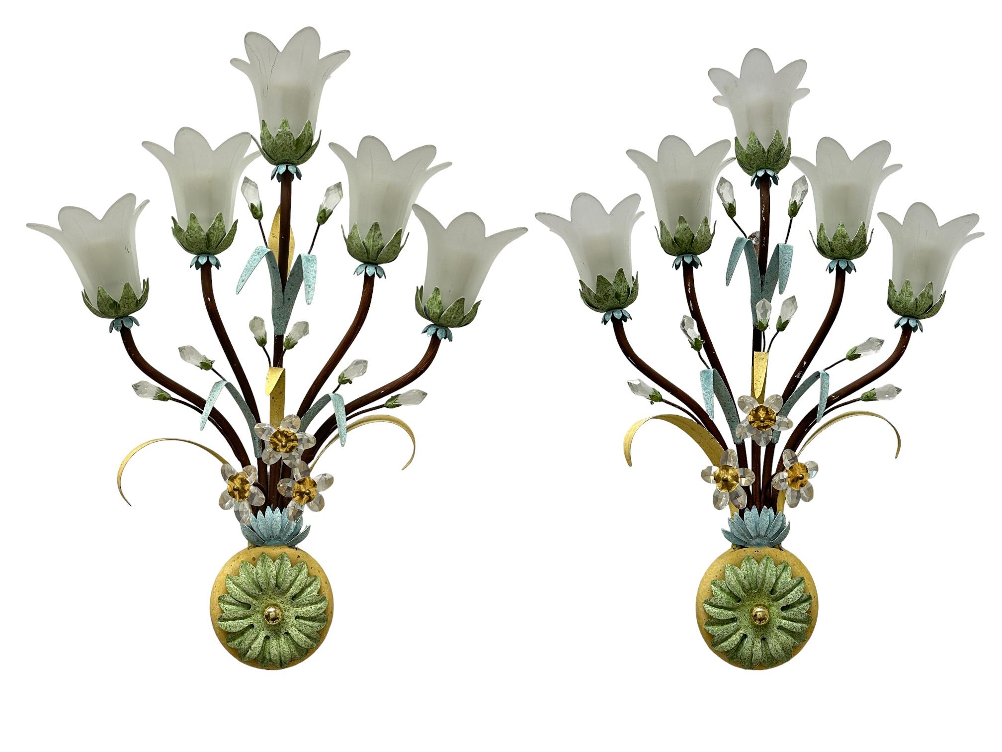 floral wall sconces