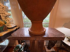 Monumental Pair Italian Art Deco Terracotta Urns