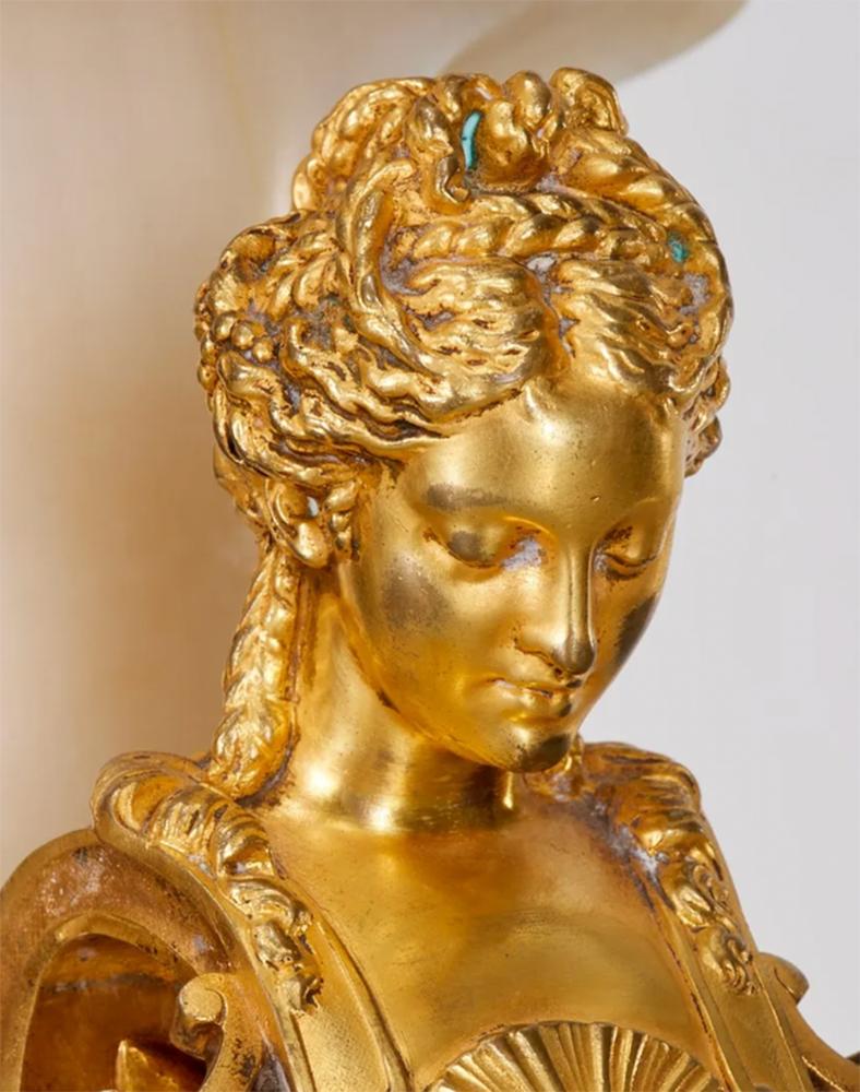 XIXe siècle Paire monumentale de candélabres Napoléon III en bronze en vente