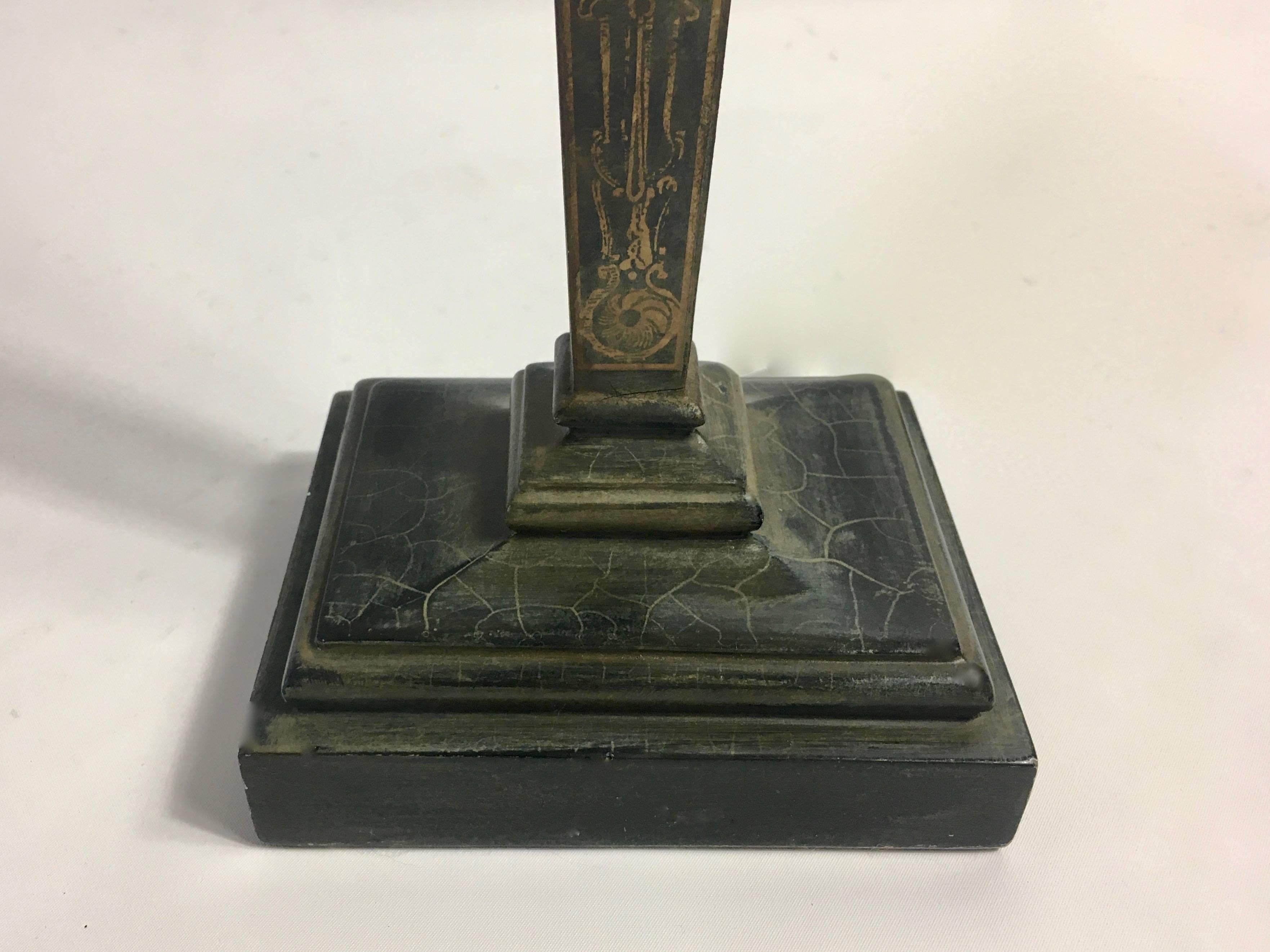 Monumental Pair of Baroque Architectural Obelisk Lamps 5