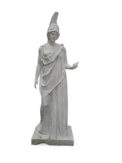 Monumental Pair of Classical Greek Marble Sculptures of Minerva, Italy, 1950s