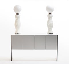 Monumental Pair of Cumulus Glass TOTEM Lamps by Carlo Nason for Mazzega