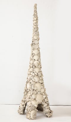 Monumental Pair of Decorative Shell Pagodas