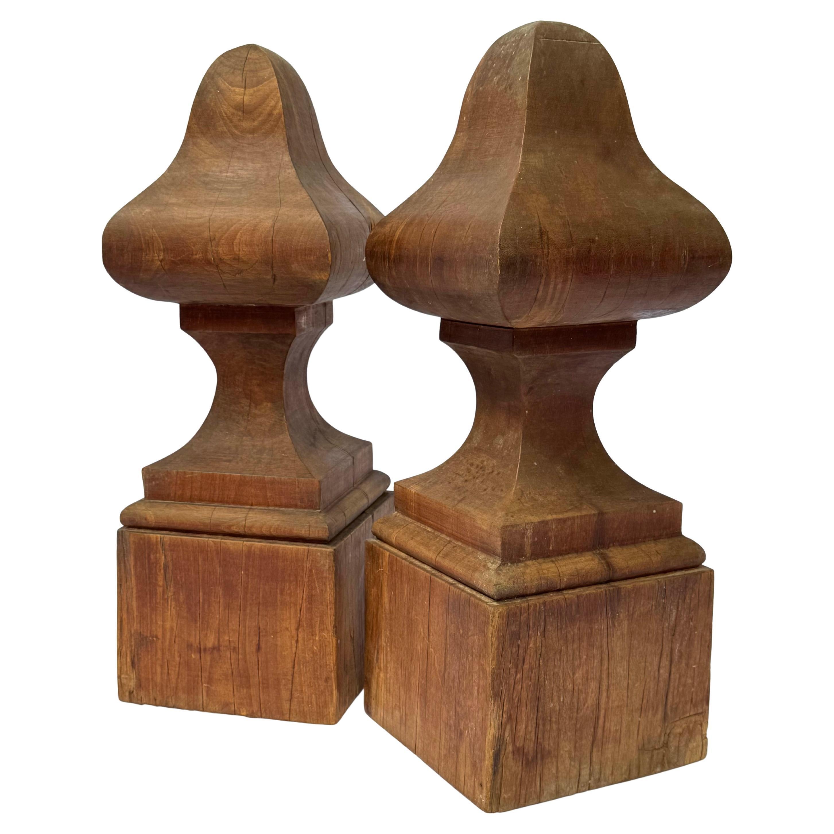Monumental Pair of Early 19th Century Brazilian Colonial Architectural Finials