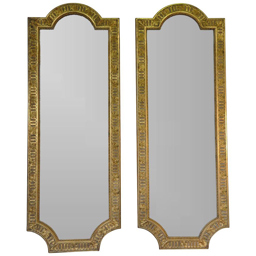 Monumental Pair of French 19th Century Palatial Mirrors at 1stDibs