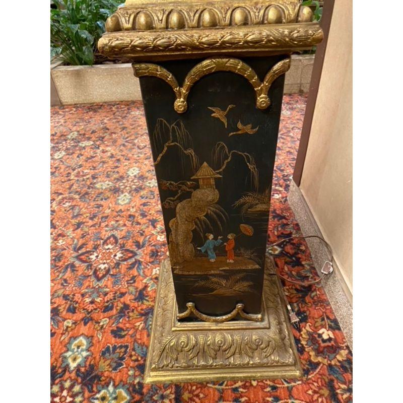 Monumental Pair of French Gilt Bronze and Chinoiserie Painted Torcheres 6