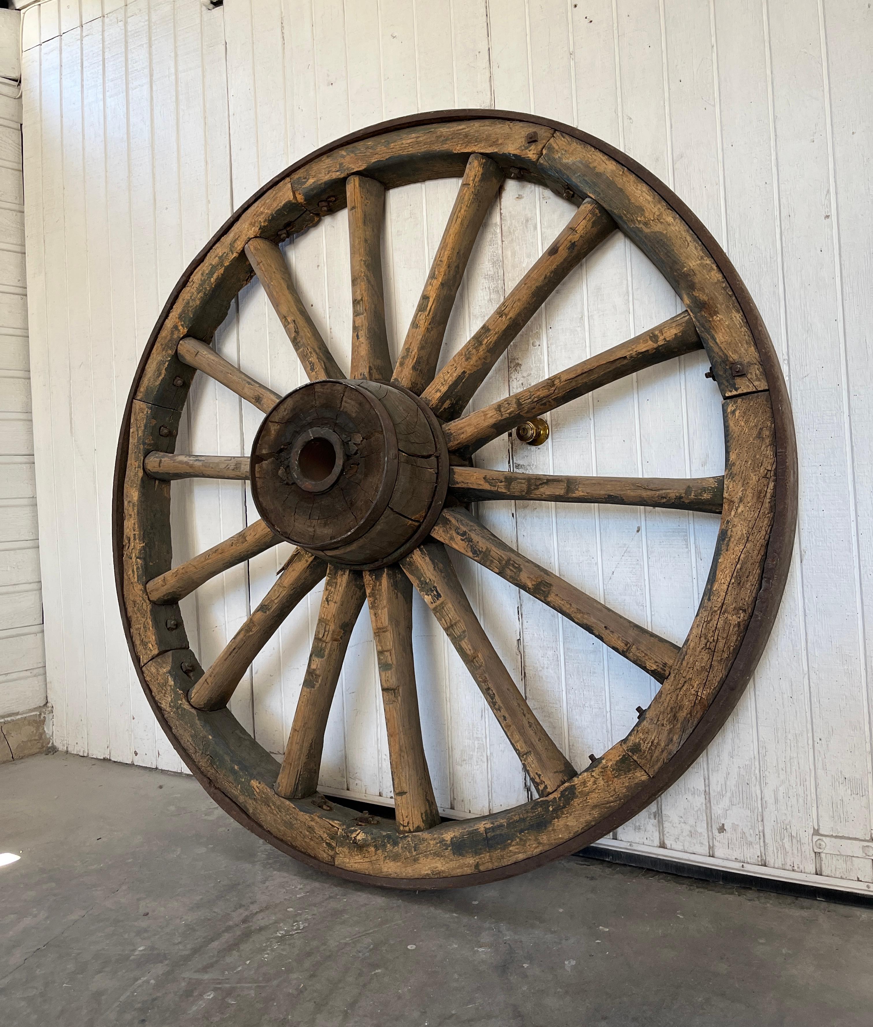 18th Century Monumental Pair of French Wagon Wheels For Sale