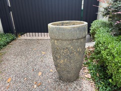 Monumental Pair Of Glazed Pottery Garden Urns