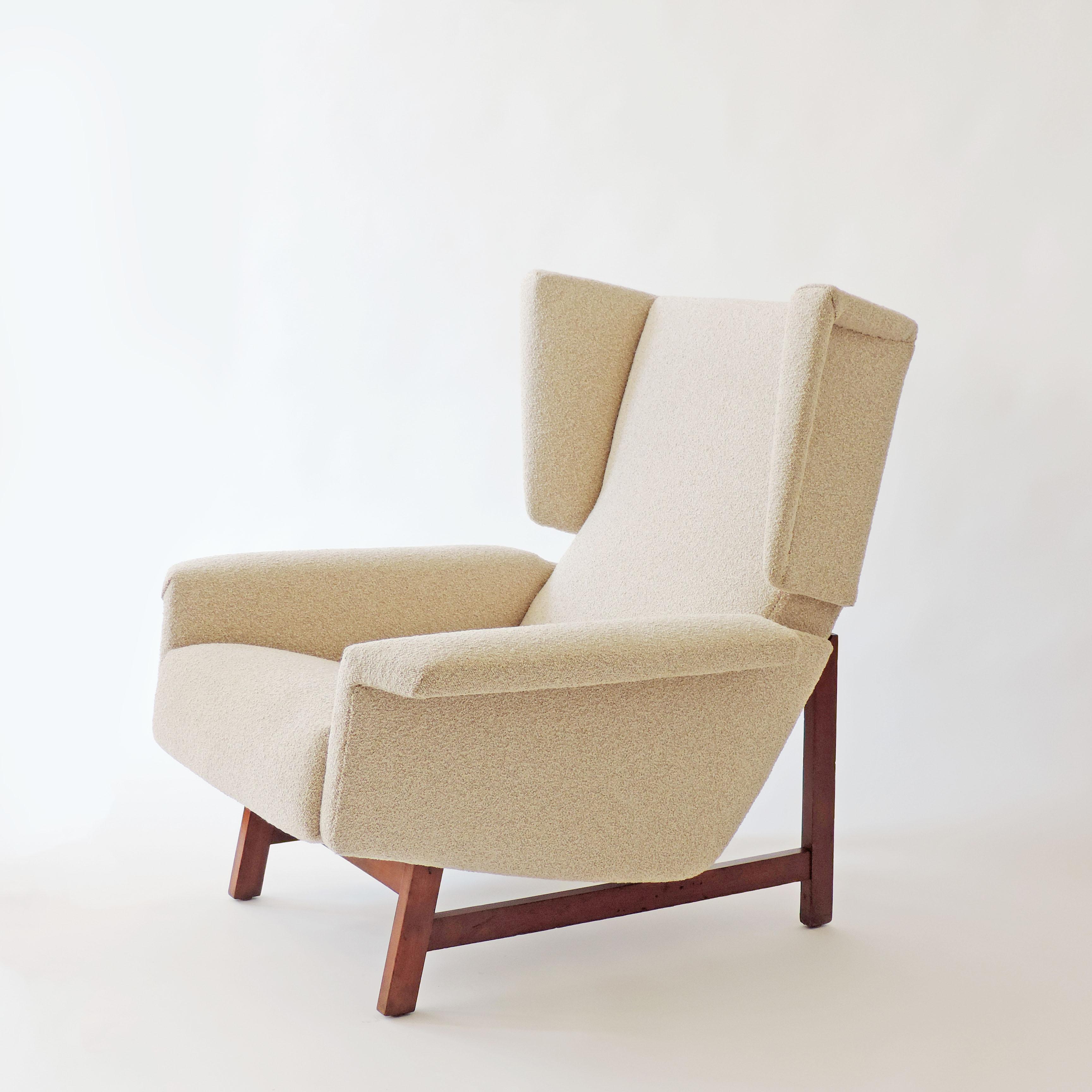Mid-20th Century Monumental Pair of Italian 1960s Lounge Chairs