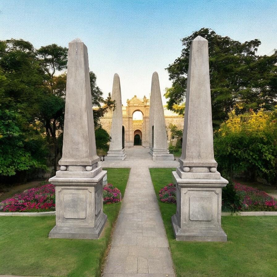 XX secolo Coppia monumentale di obelischi in pietra intagliata italiani in vendita