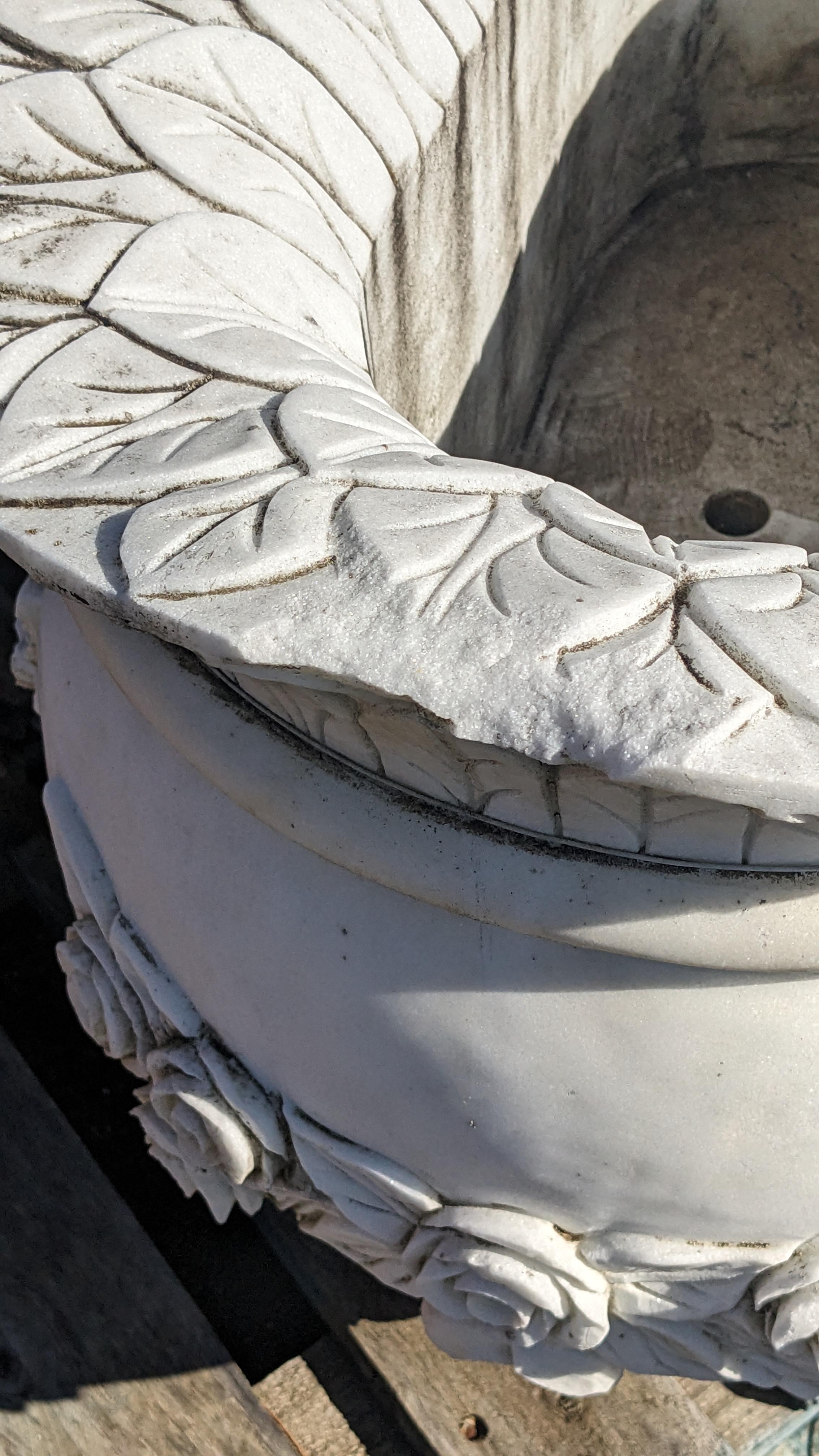 Coppia monumentale di fioriere da giardino in marmo rosa italiano Cache Pot 24