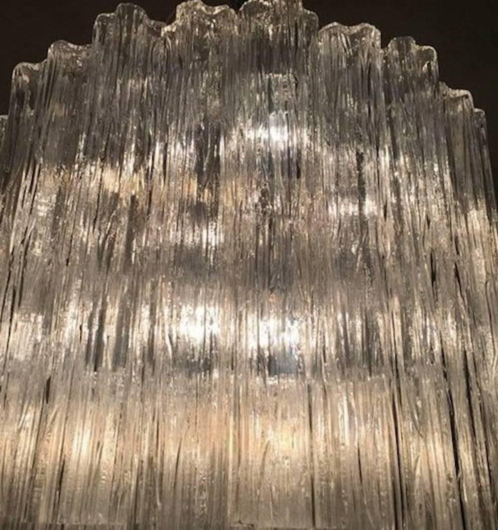 Coppia monumentale di lampadari italiani Tronchi Murano, anni '80 in vendita 5