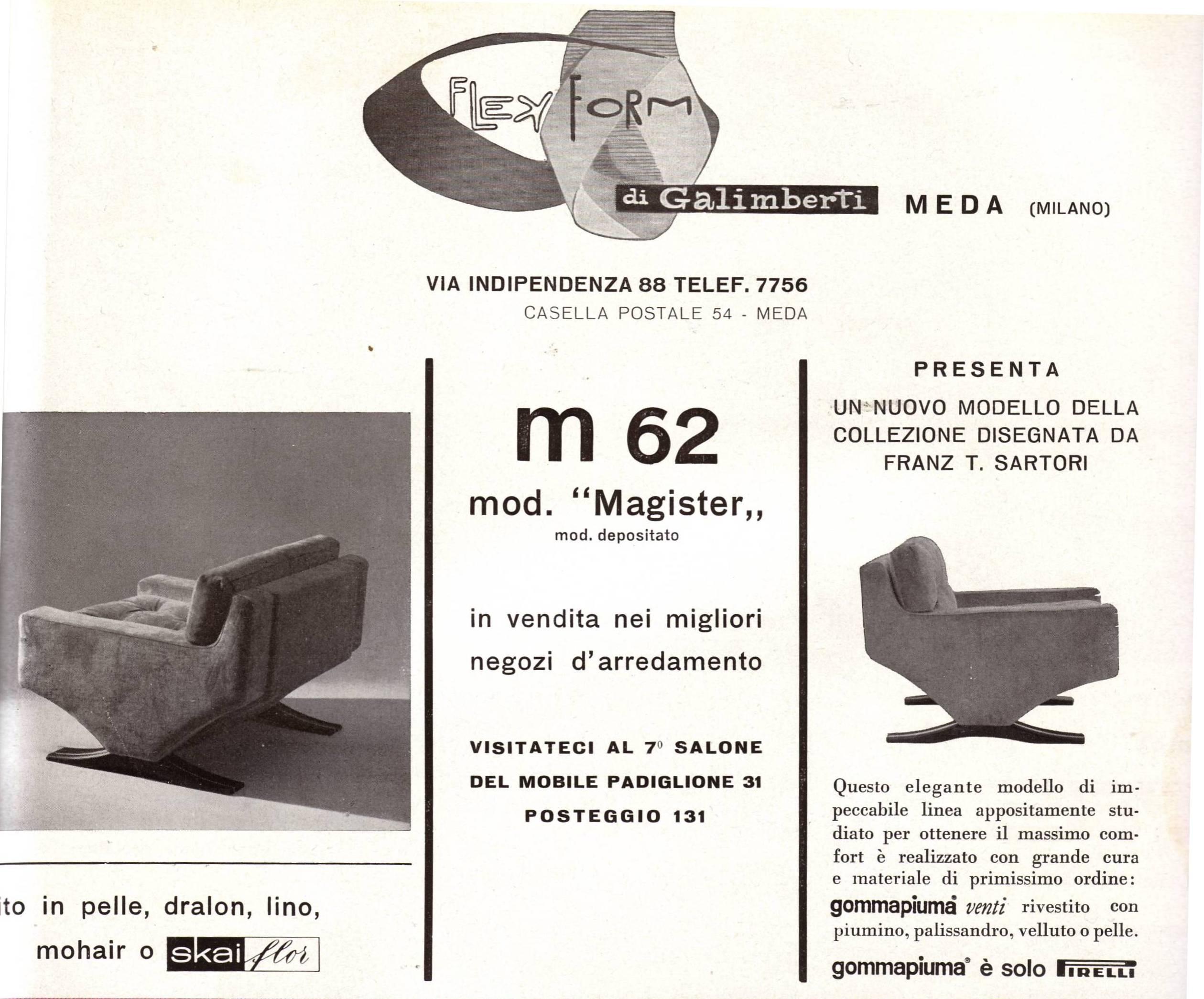 Hand-Crafted Monumental Pair of 'Magister' Lounge Chairs by Sculptor Franz Sartori, 1966