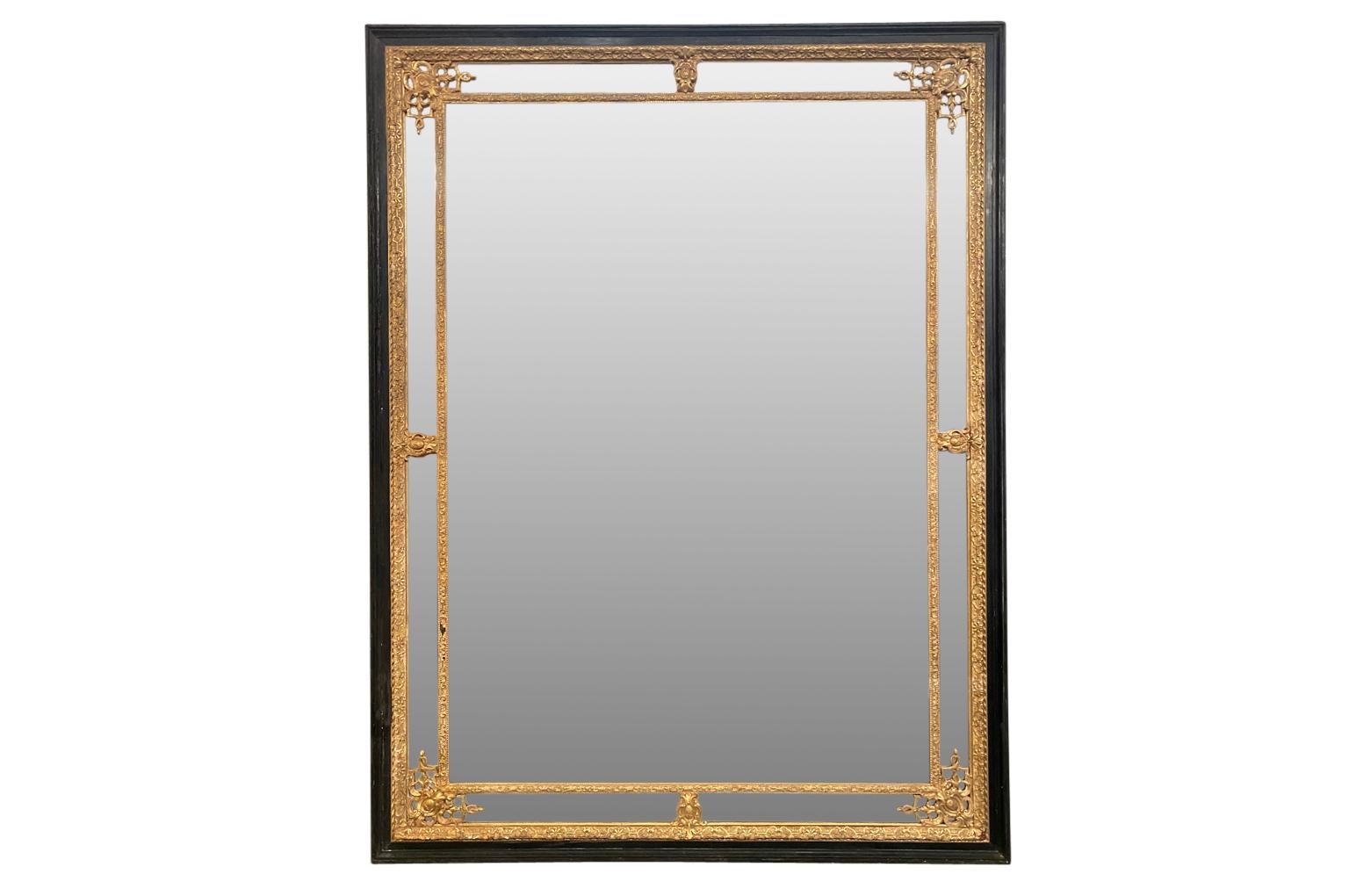 Monumentales Paar Spiegel aus der Zeit Napoleons III. (Französisch) im Angebot