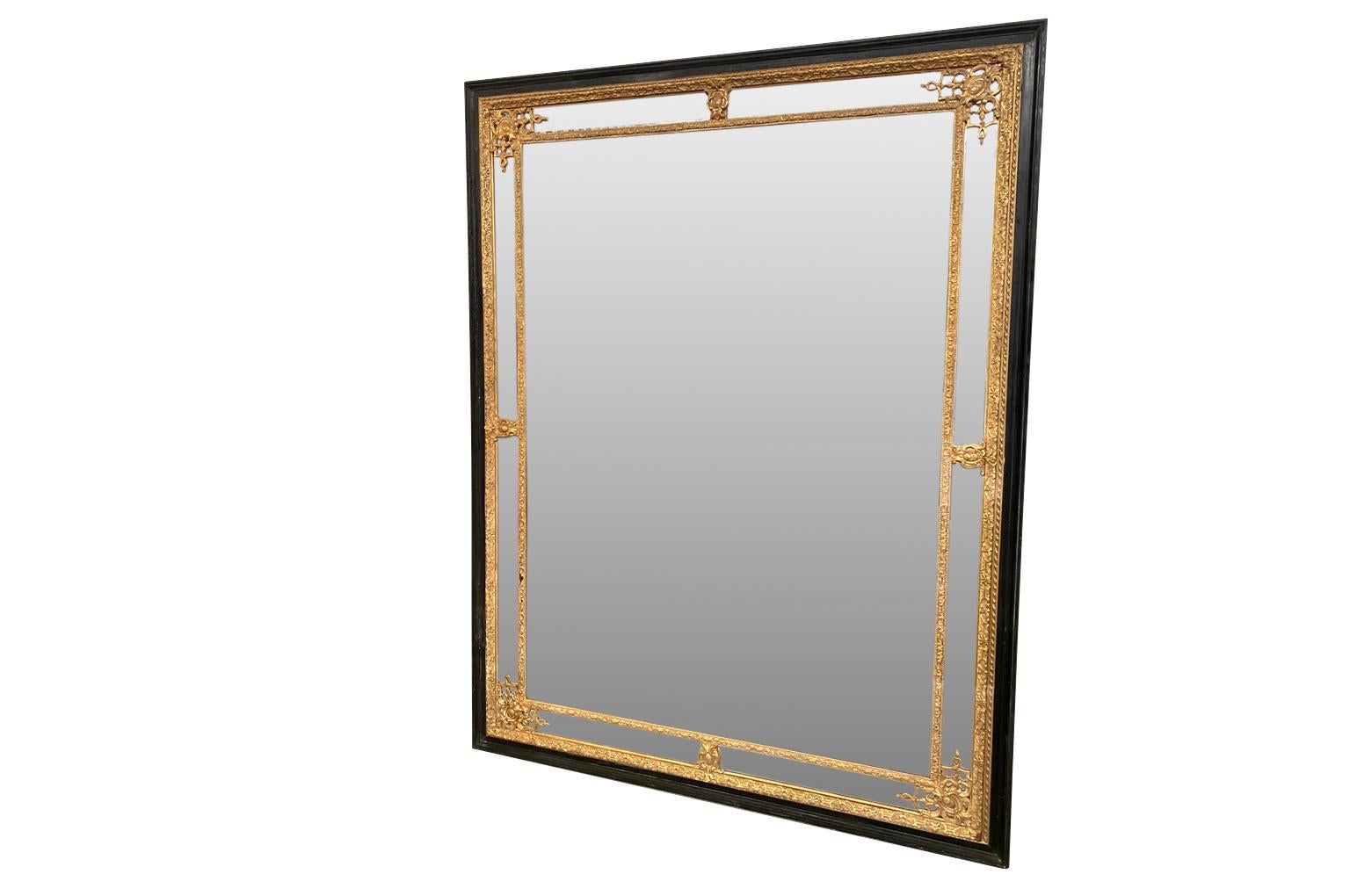 19th Century Monumental Pair of Napoleon III Period Mirrors For Sale