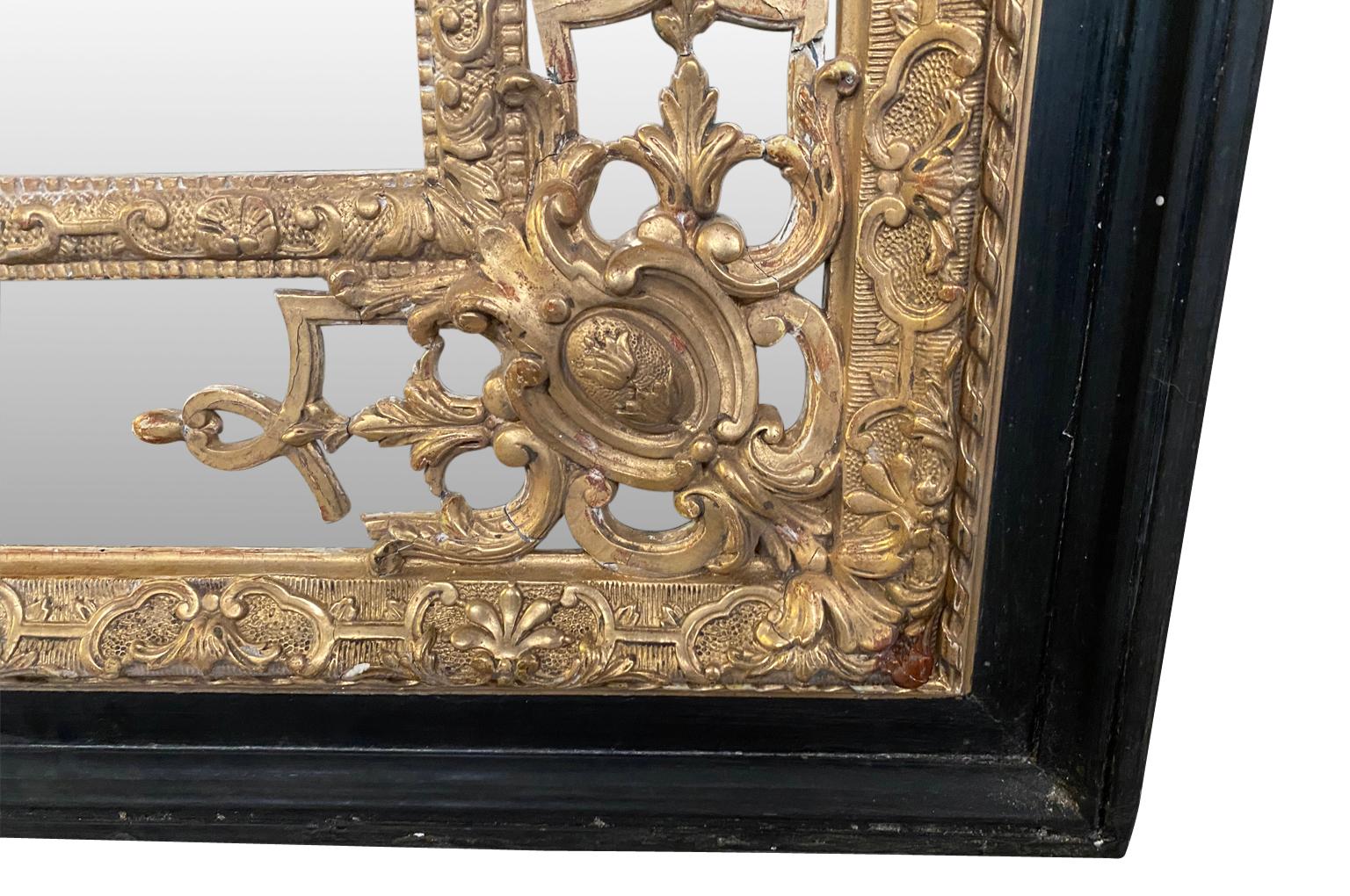 Monumental Pair of Napoleon III Period Mirrors For Sale 2