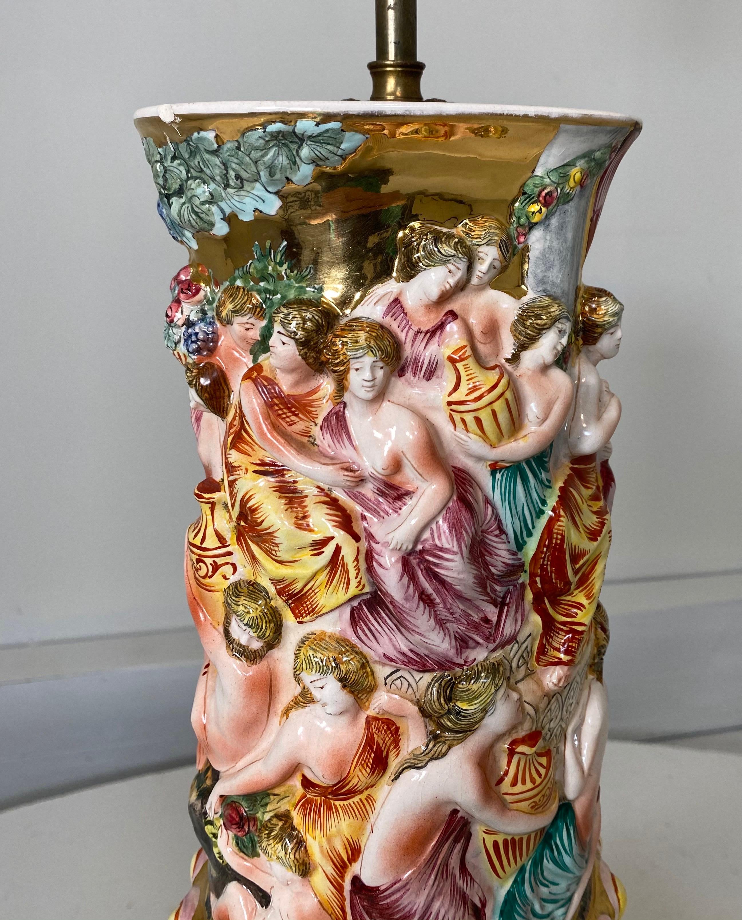 capodimonte porcelain lamp