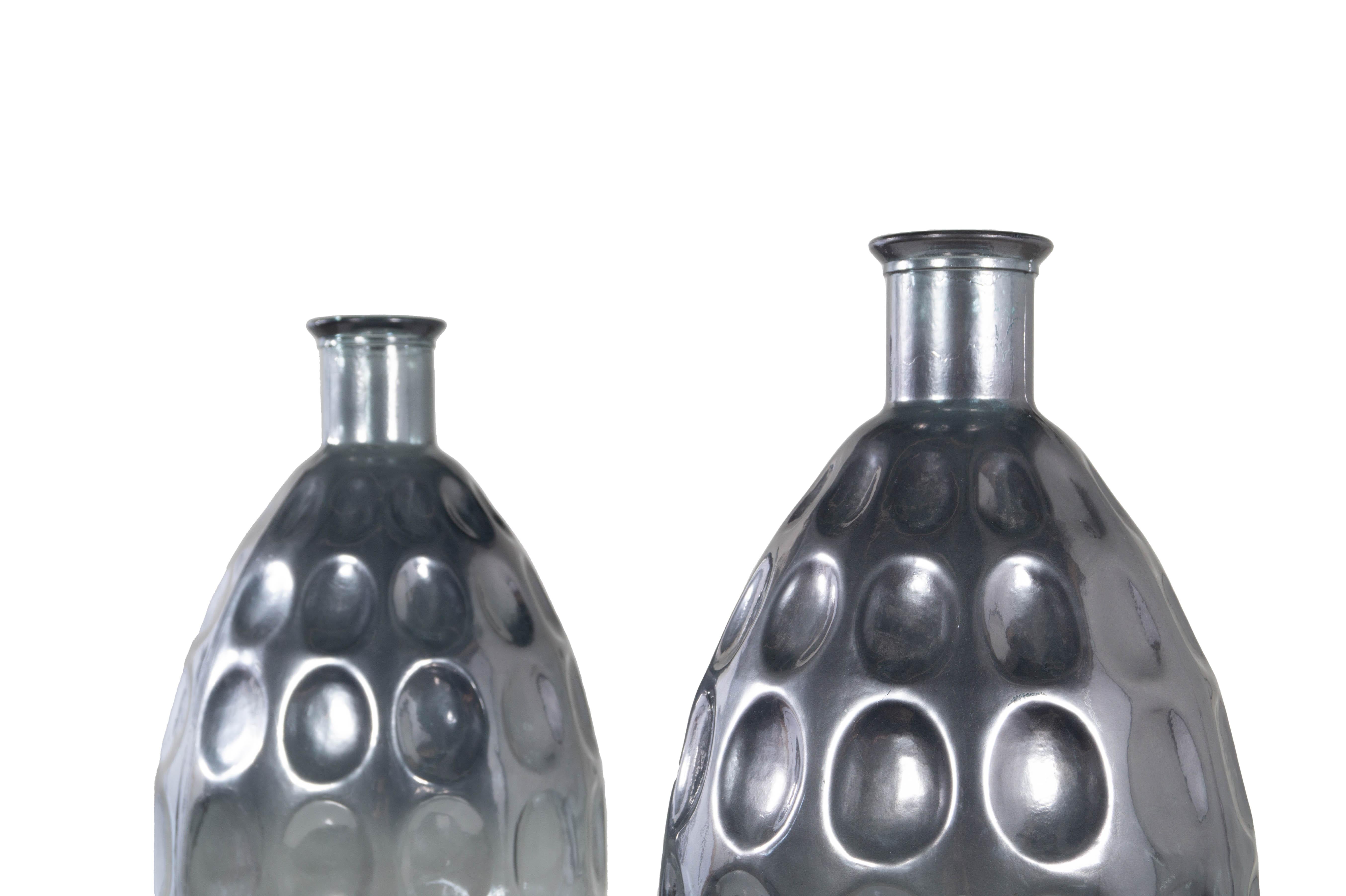 Mid-Century Modern Monumental Pair of Pressed Glass Forms  For Sale