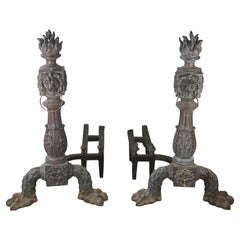 Andirons de metal