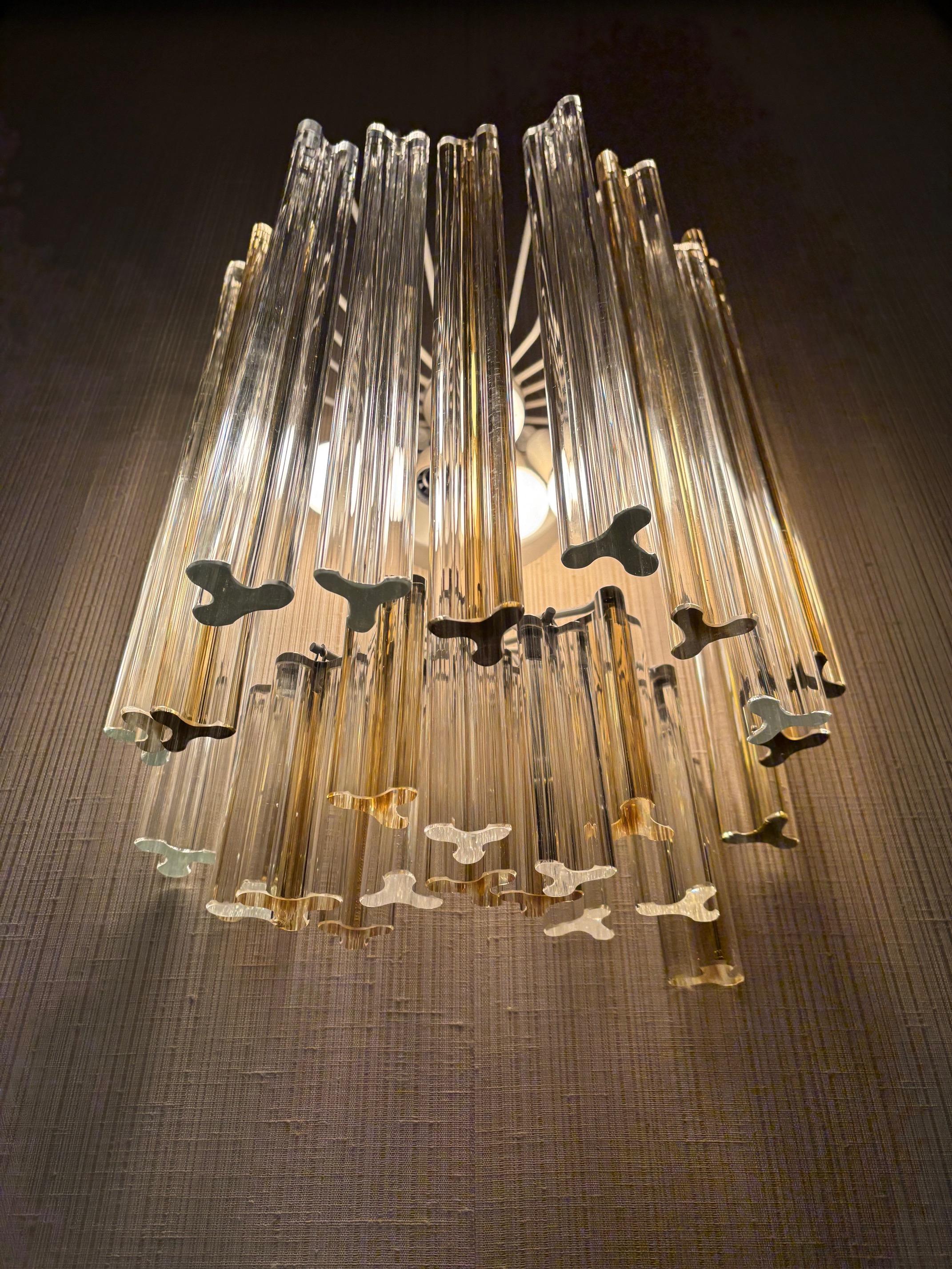 italien Paire monumentale de lampes murales Trilobi de Venini, Italie, 1970 en vente