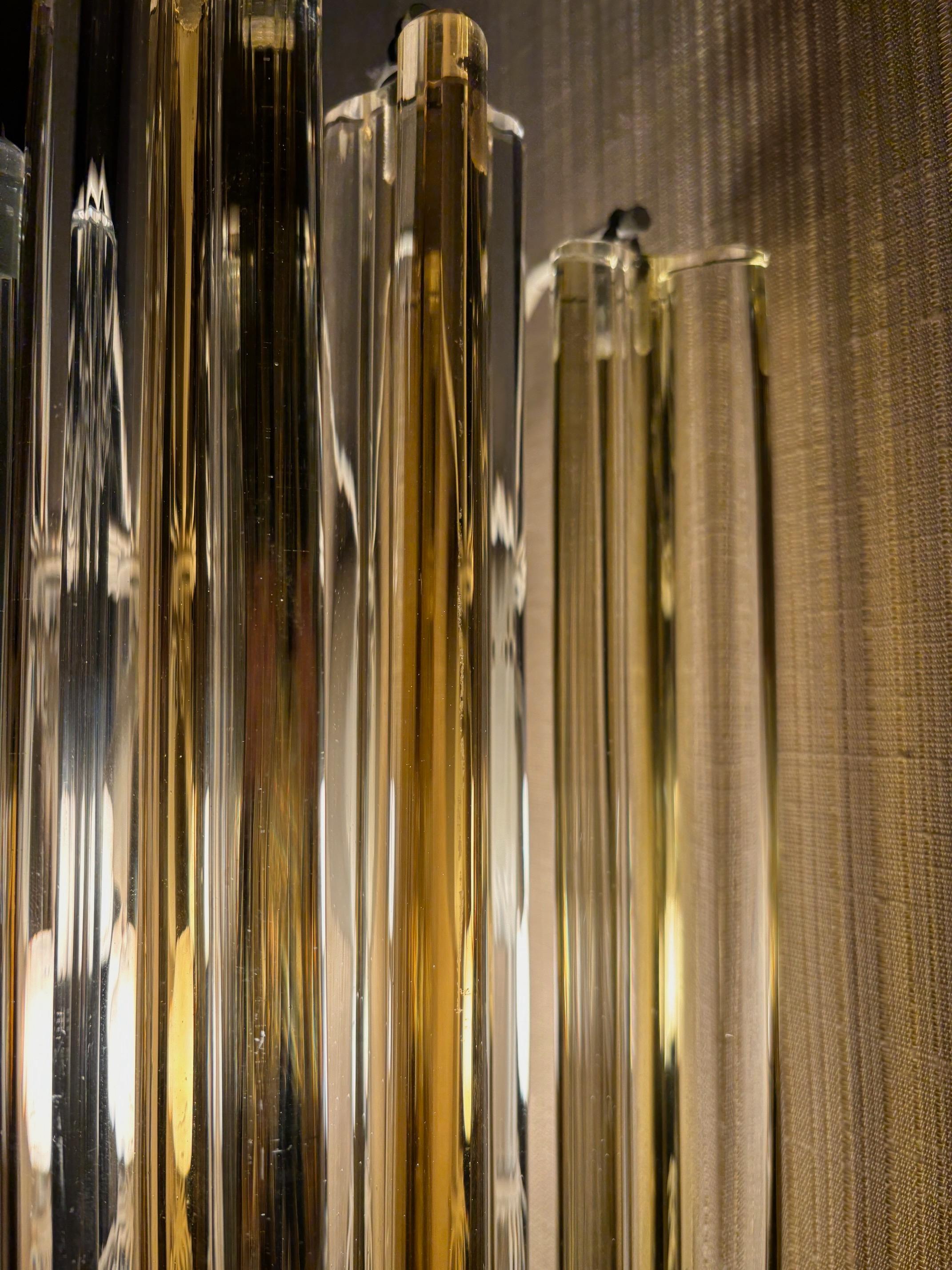 Paire monumentale de lampes murales Trilobi de Venini, Italie, 1970 en vente 2